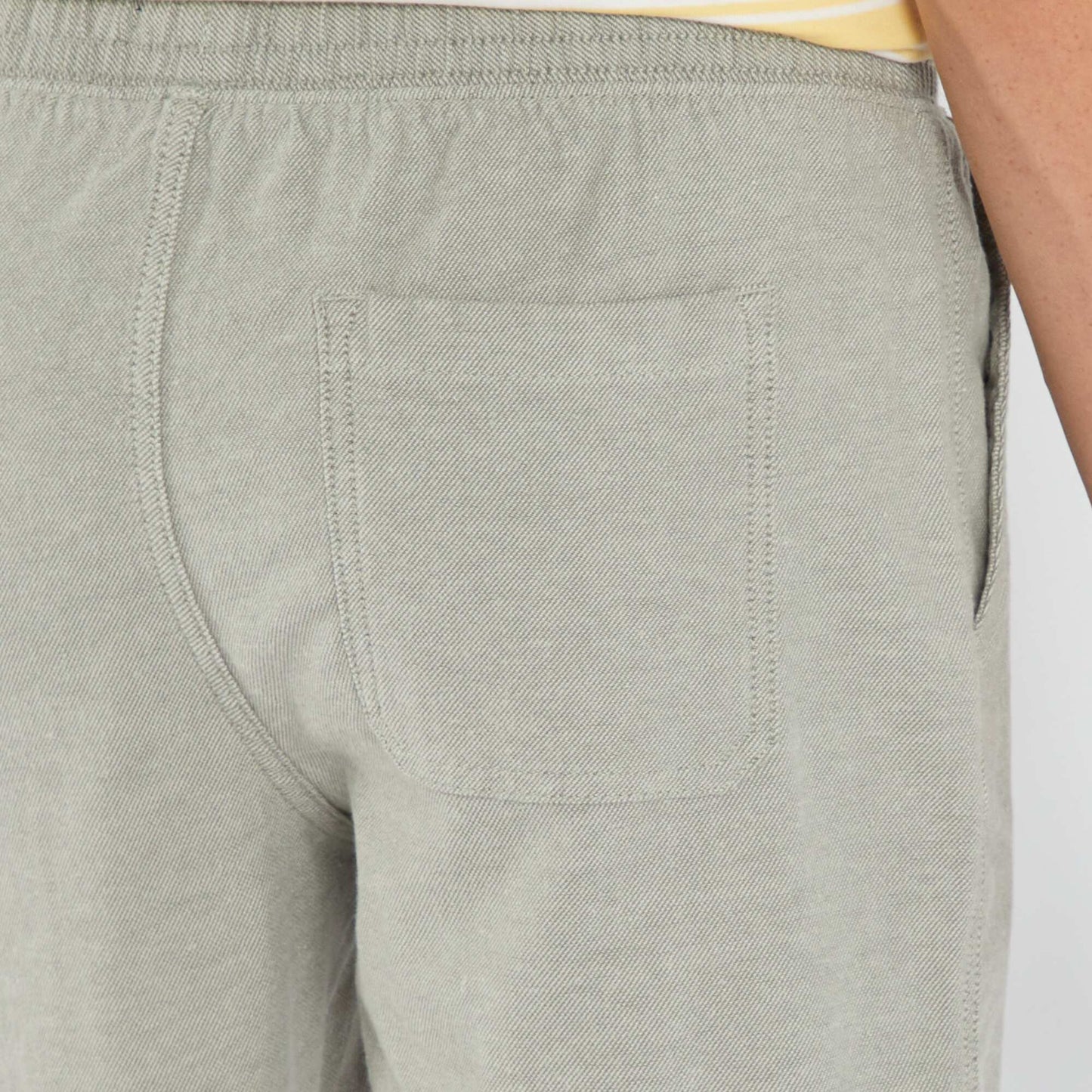Bermuda uni taille lastiqu e Vert