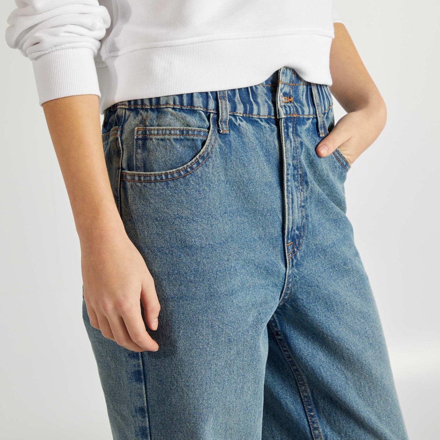 Jean paperbag Bleu