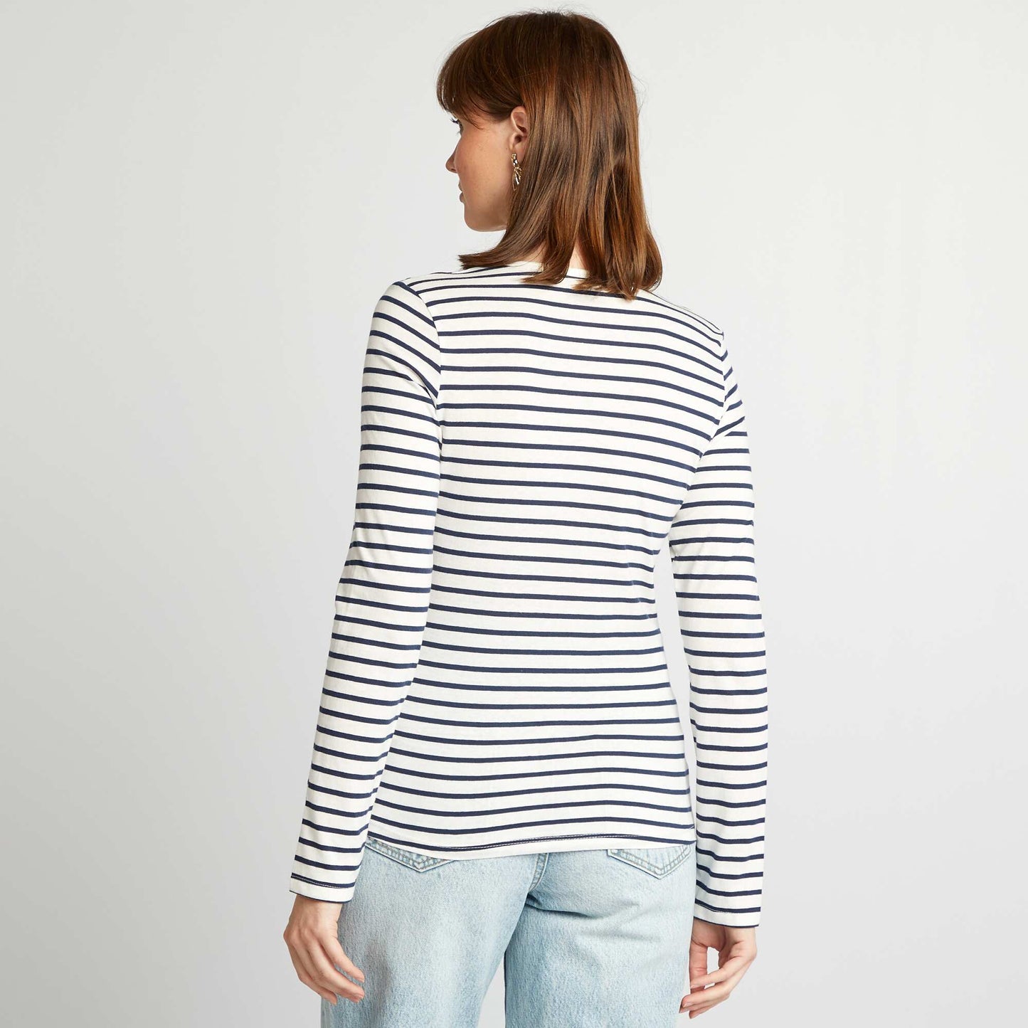 T-shirt en jersey manches longues Marini re