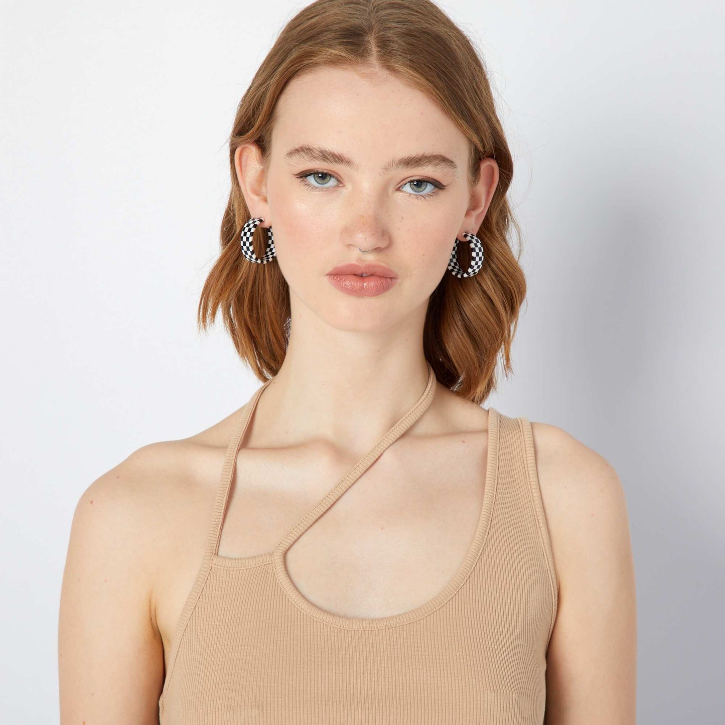 D bardeur bretelles asym triques Beige