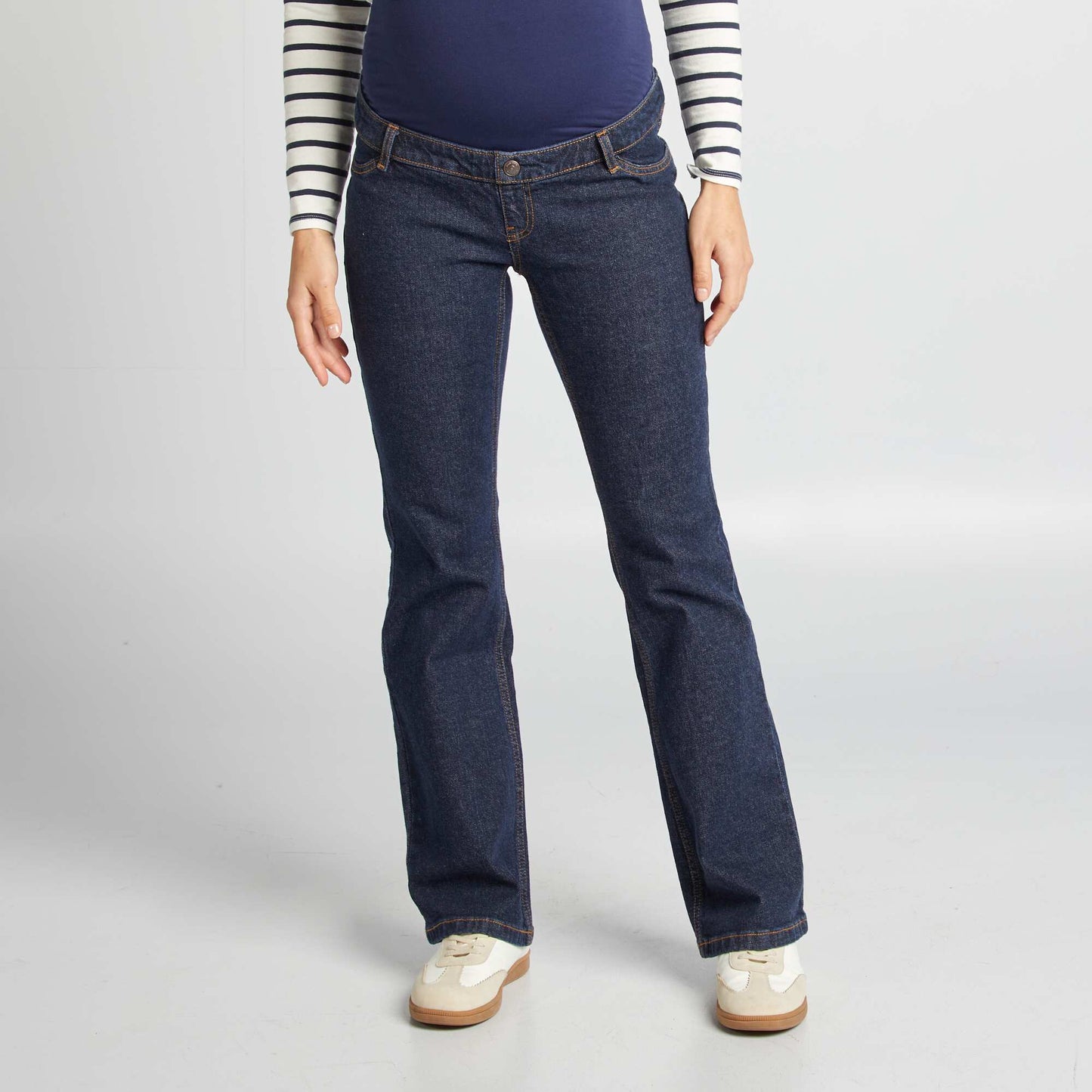 Jean grossesse coupe flare Bleu