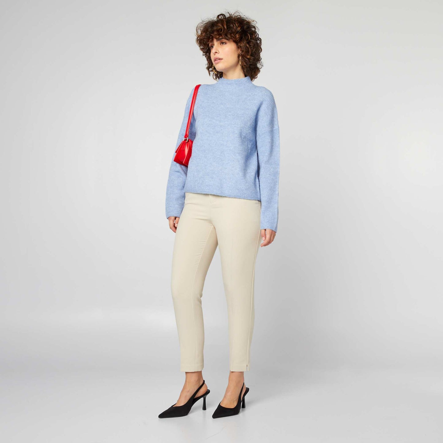 Pantalon cigarette Beige