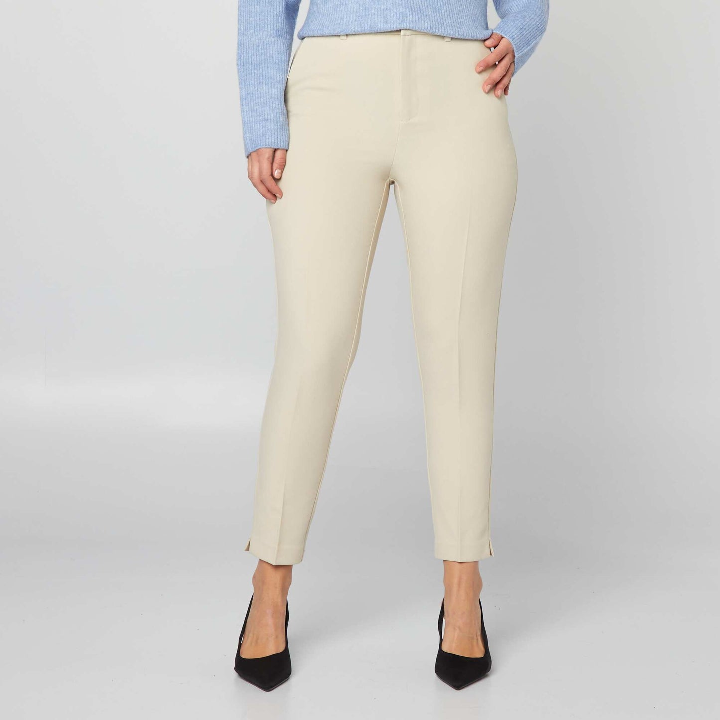 Pantalon cigarette Beige
