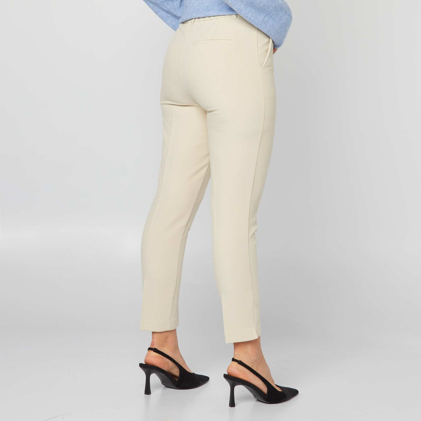 Pantalon cigarette Beige