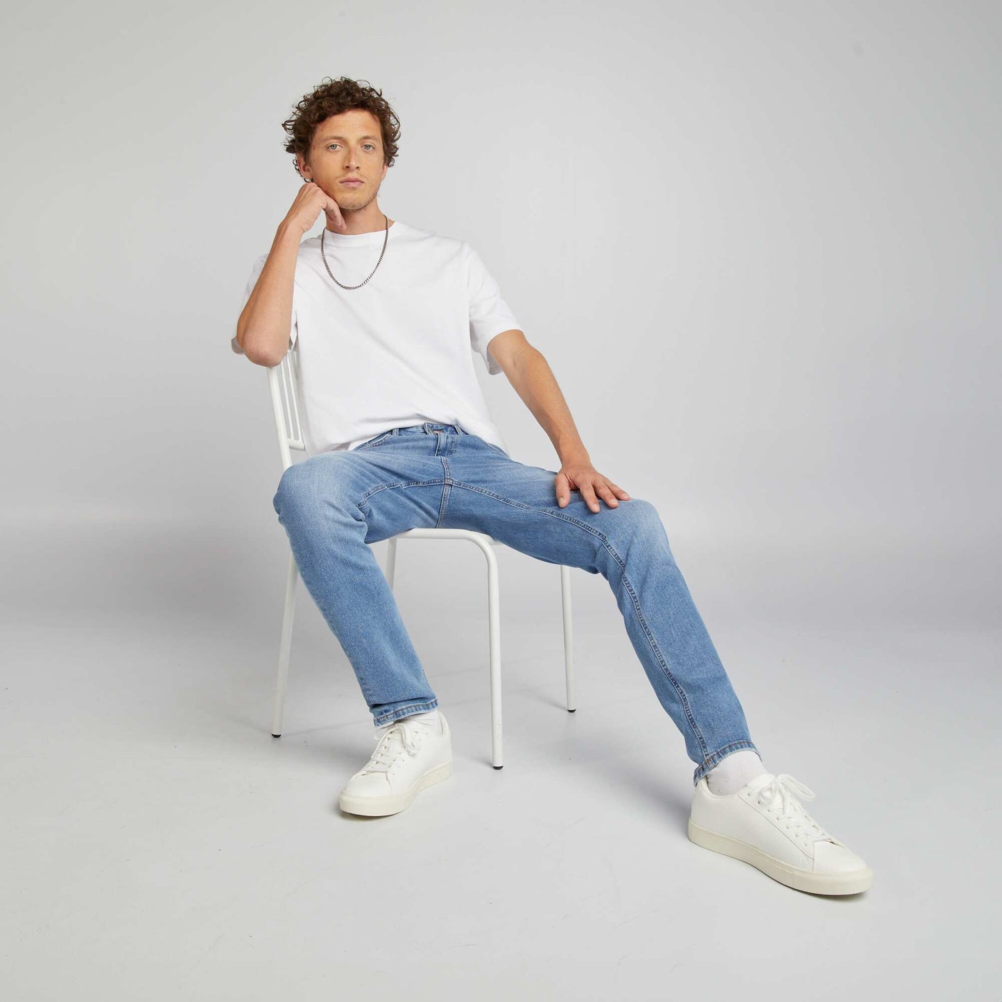 Jean slim 5 poches - L34 Bleu