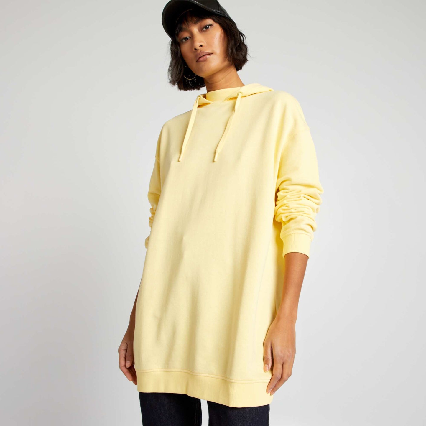 Sweat l ger capuche Jaune