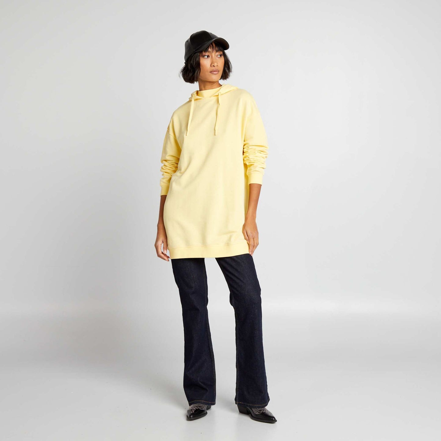 Sweat l ger capuche Jaune