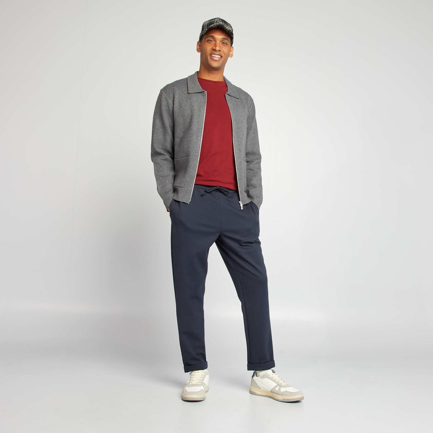 Tee-shirt uni - Slim fit ROUGE