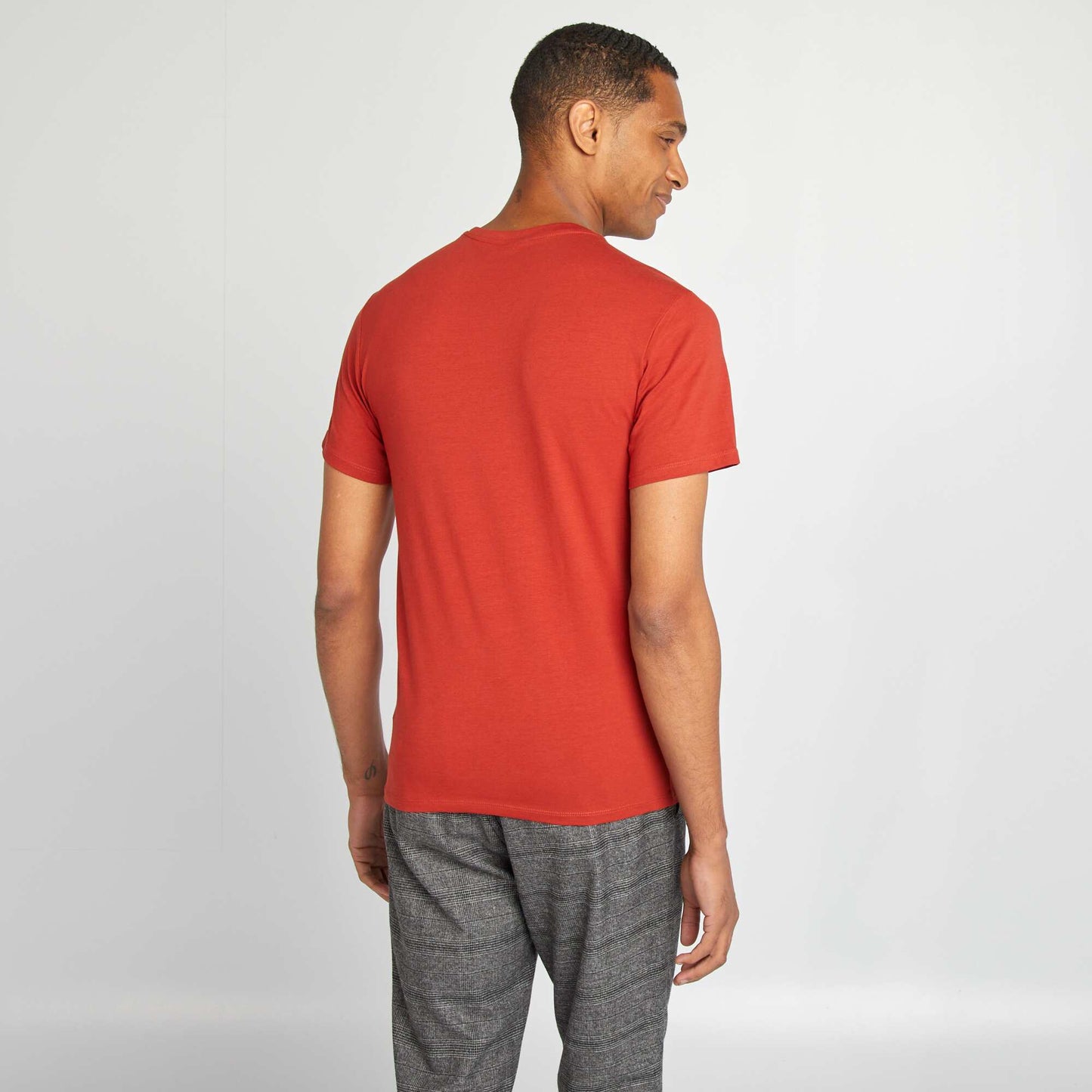 Tee-shirt uni - Muscle fit ROUGE