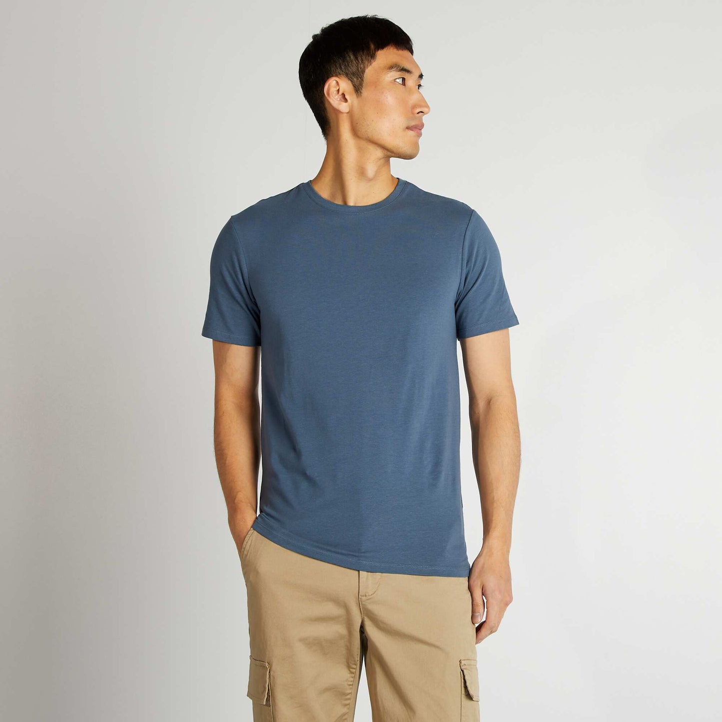 Tee-shirt uni - Muscle fit Bleu