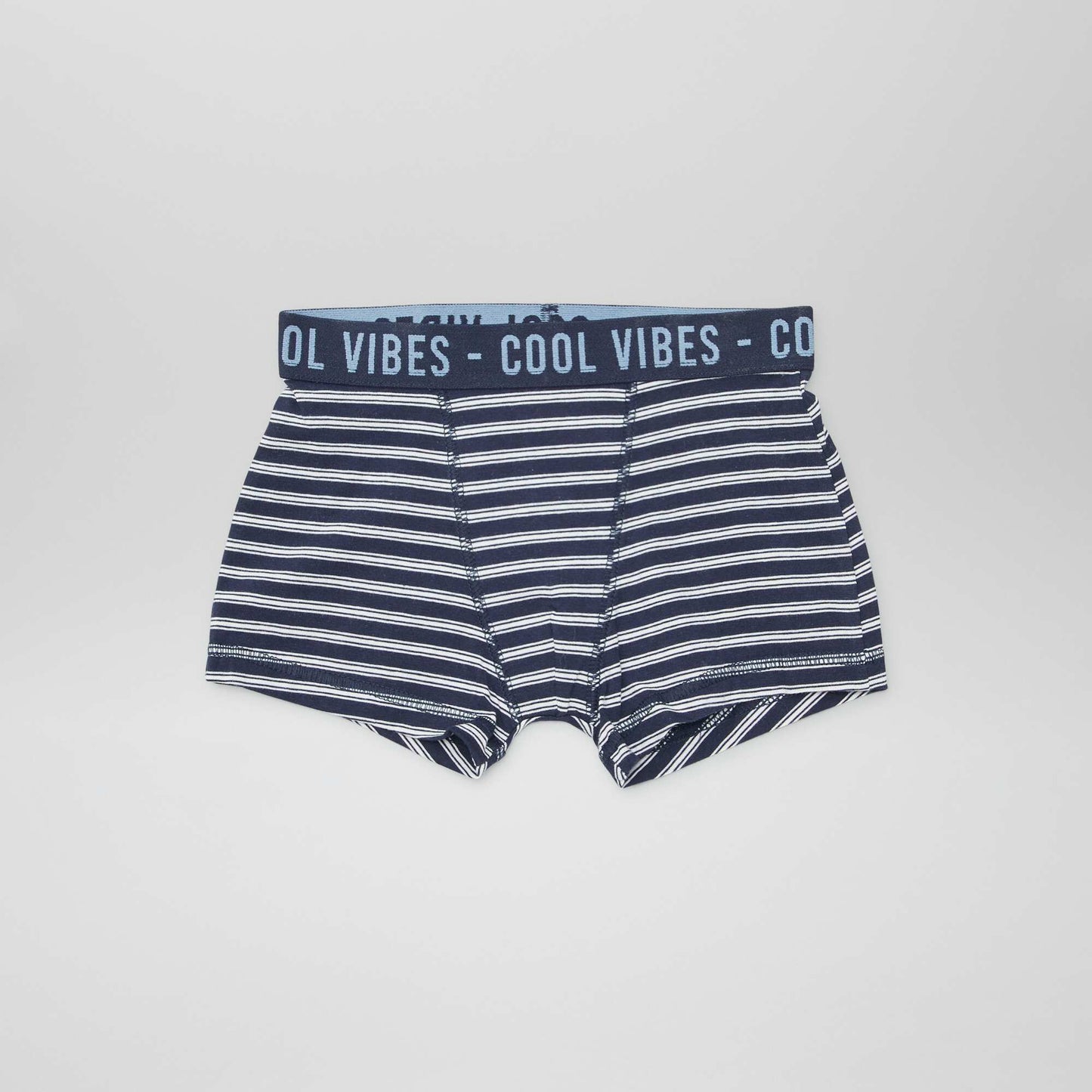 Lot de 3 boxers stretch BLANC/MARINE