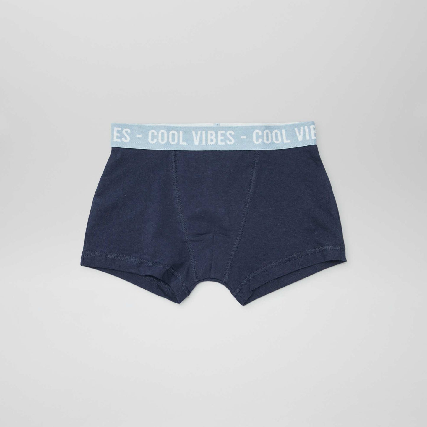 Lot de 3 boxers stretch BLANC/MARINE