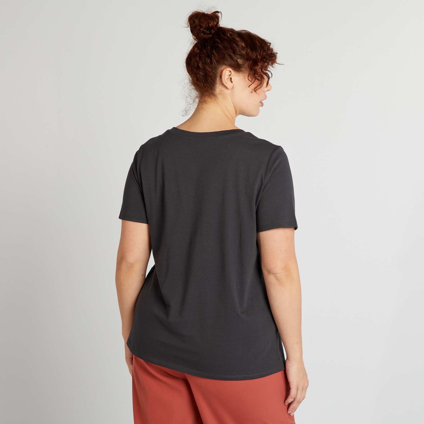 Tee-shirt en coton avec imprim Noir