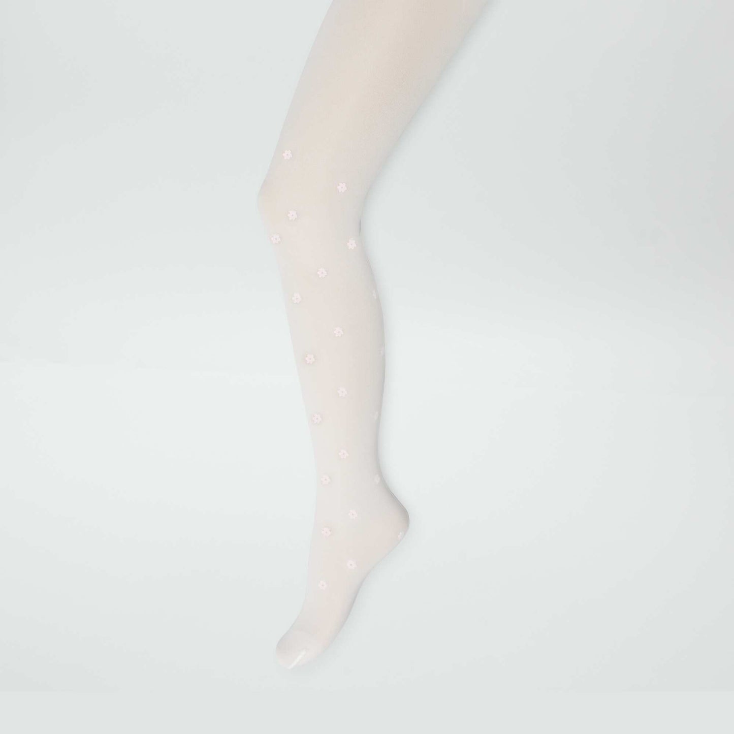 Lot de 2 collants légers fantaisie BLANC