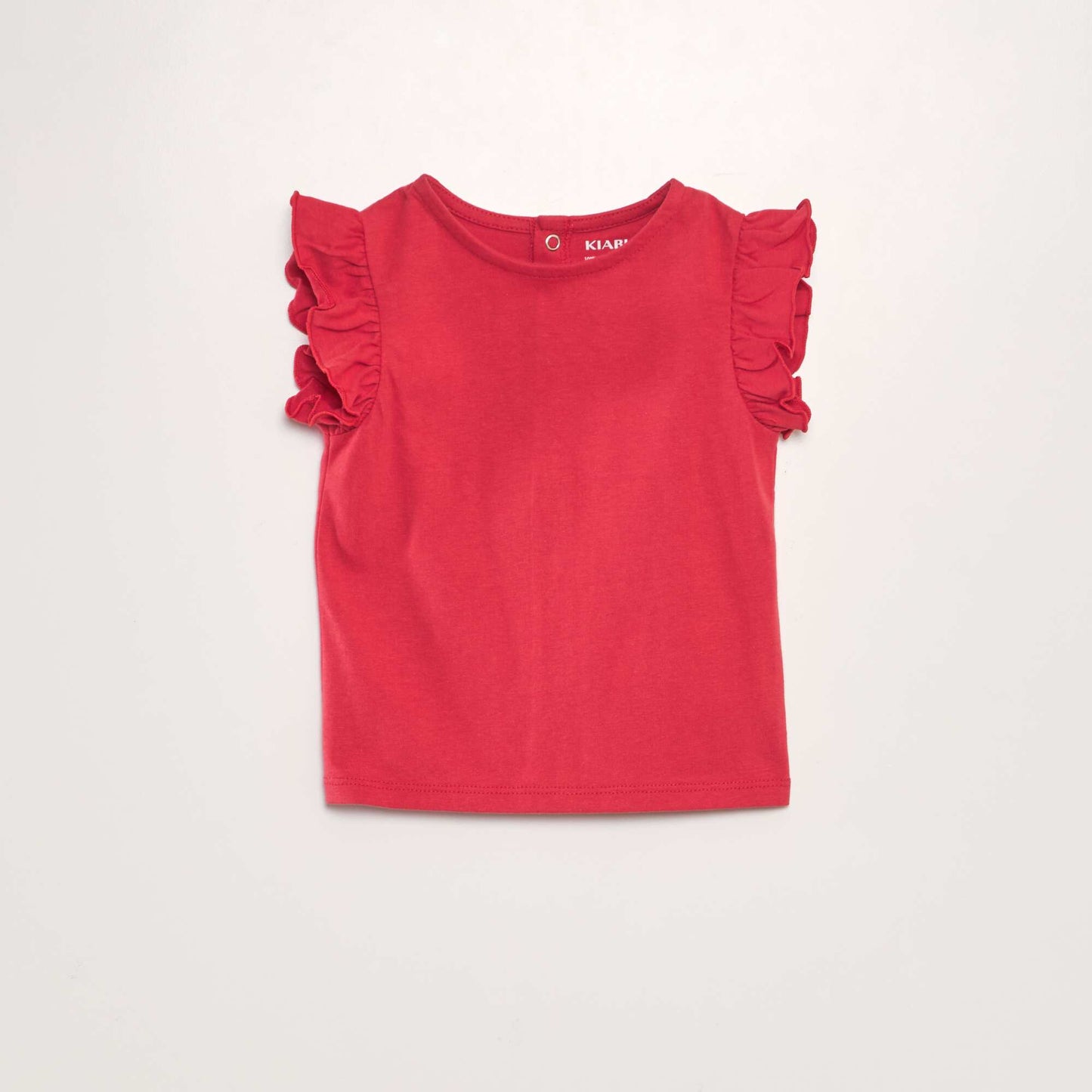 T-shirt volants Rouge