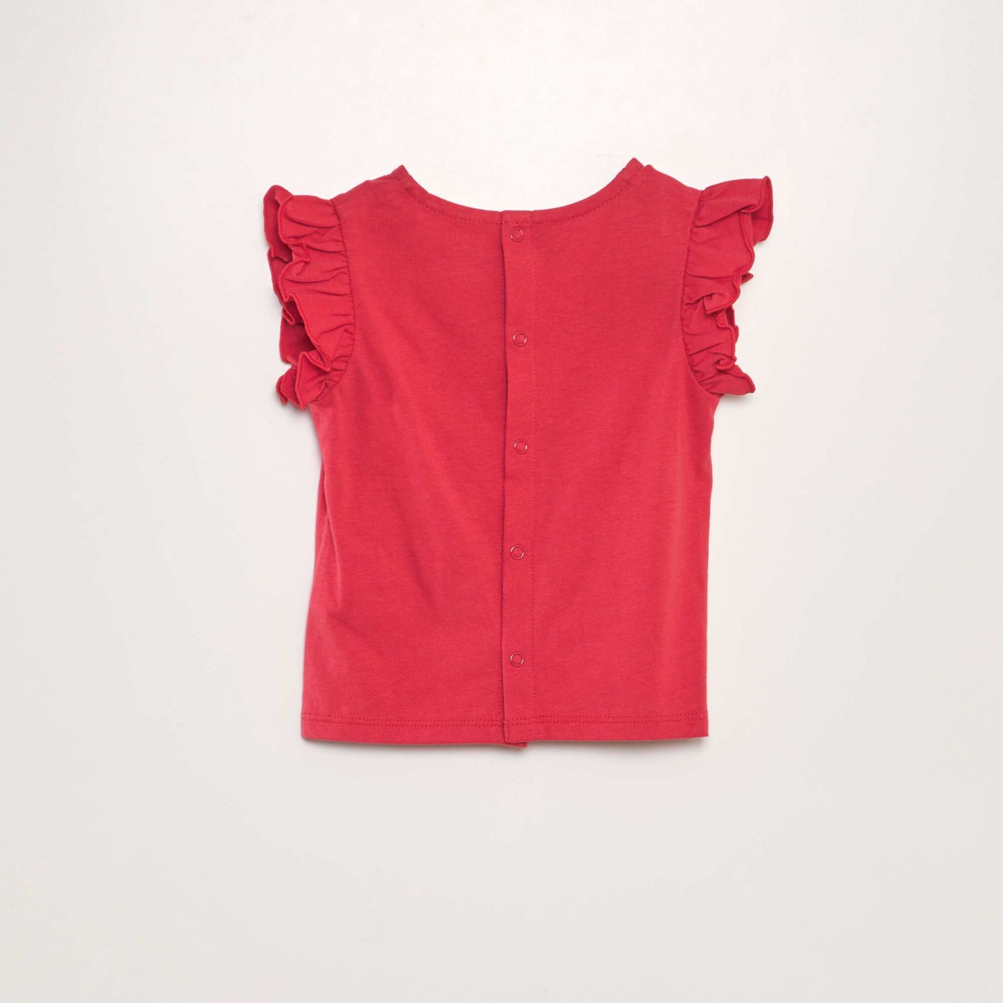 T-shirt volants Rouge