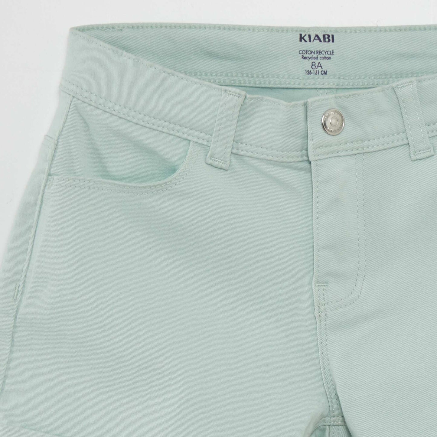 Short en twill bleu