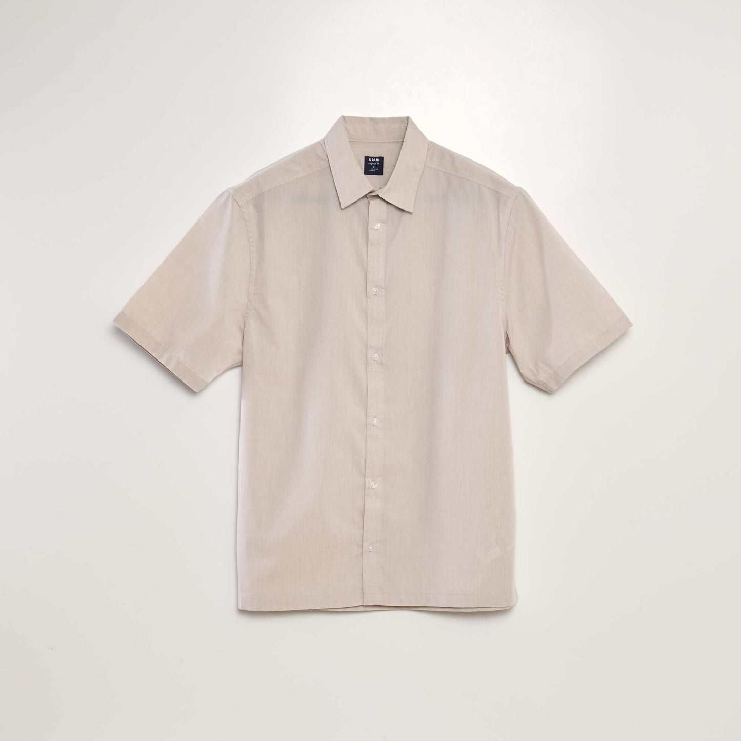 Chemise en popeline manches courtes Cr me