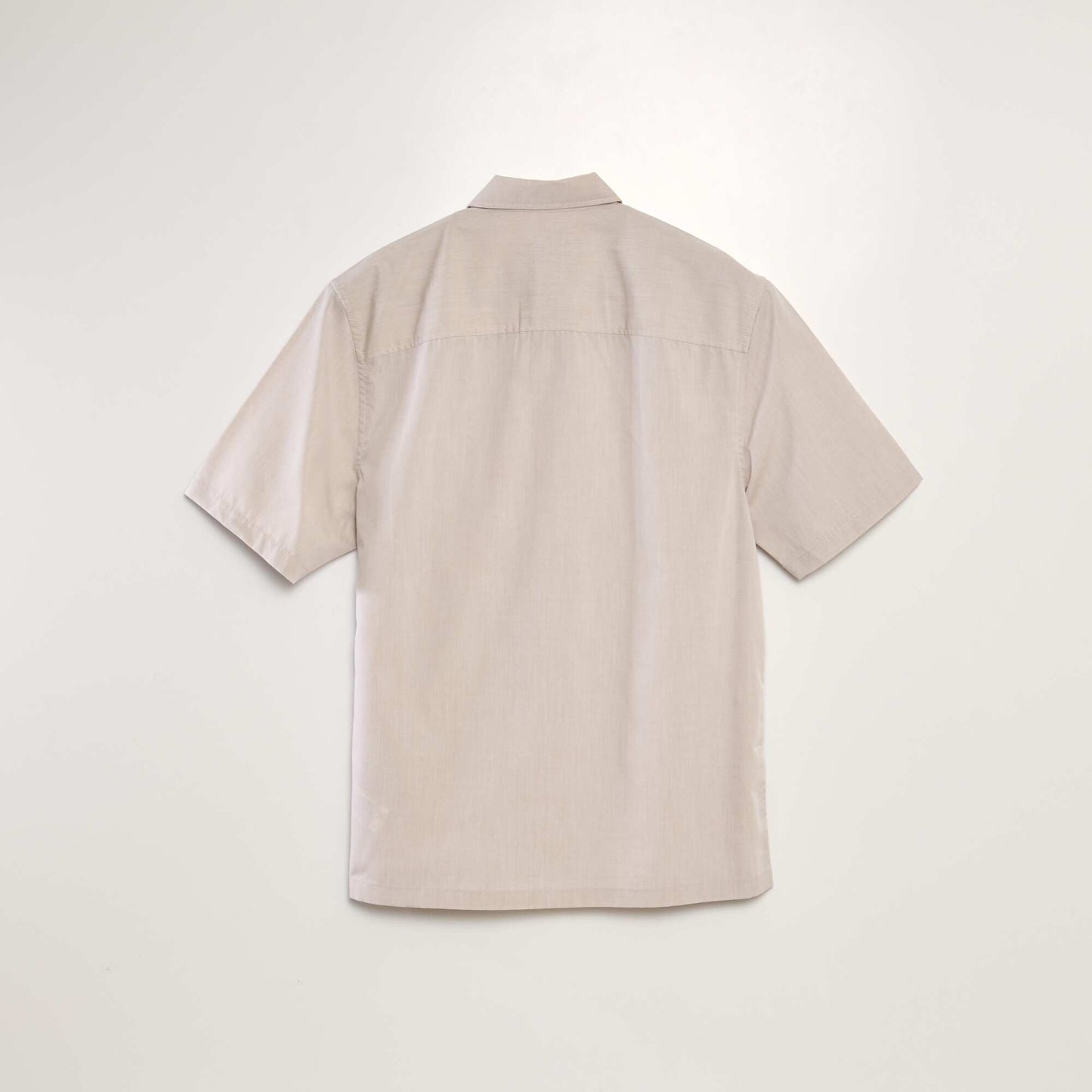 Chemise en popeline manches courtes Cr me