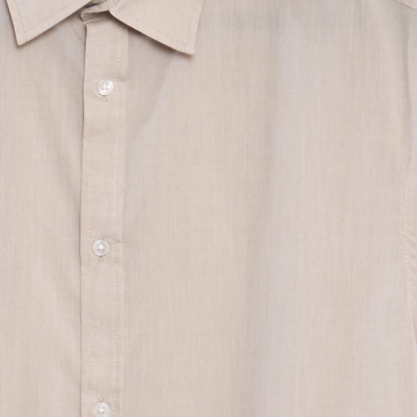Chemise en popeline manches courtes Cr me