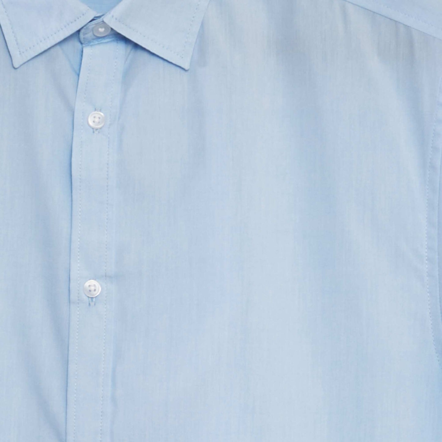 Chemise en popeline manches courtes Bleu clair
