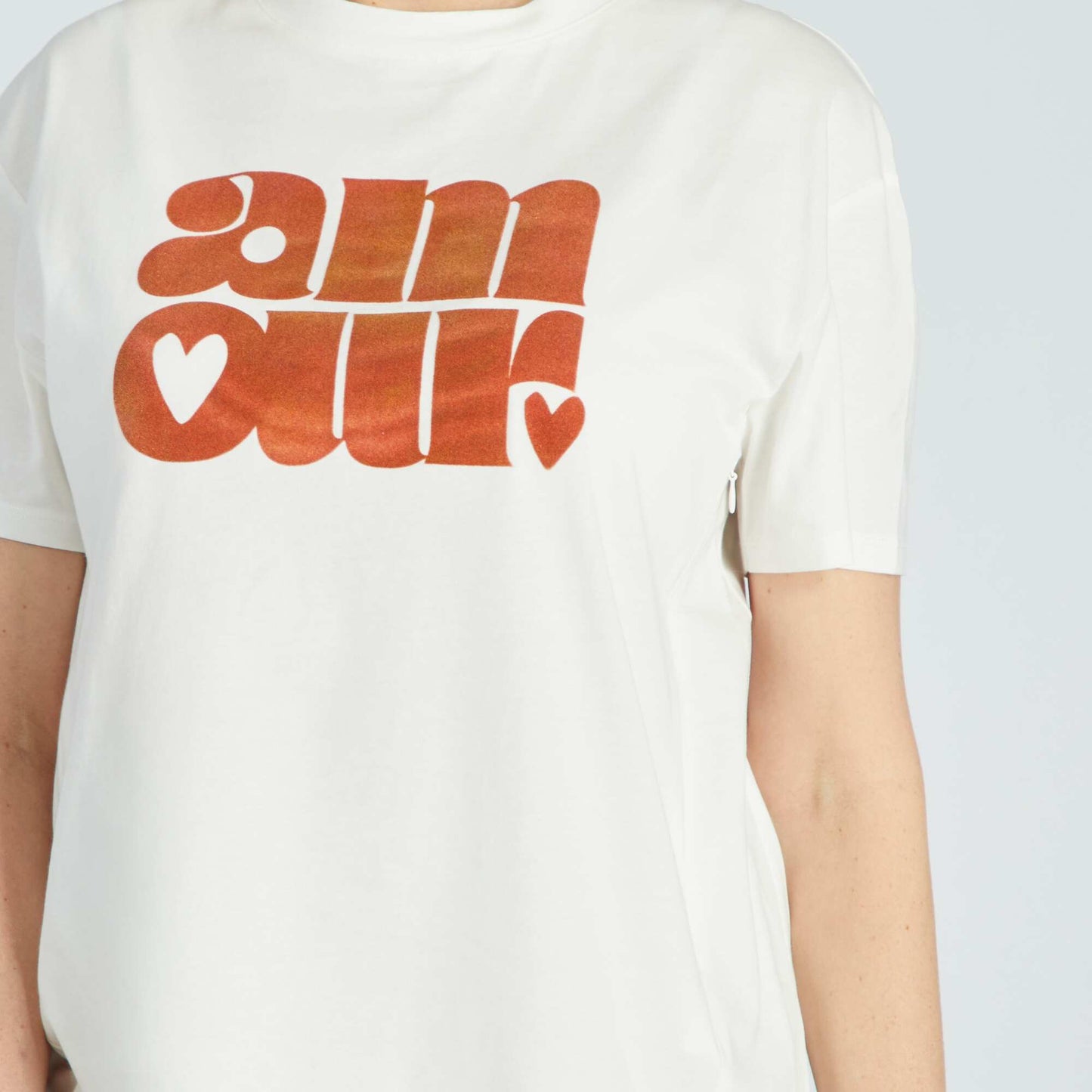 T-shirt d'allaitement col rond Blanc
