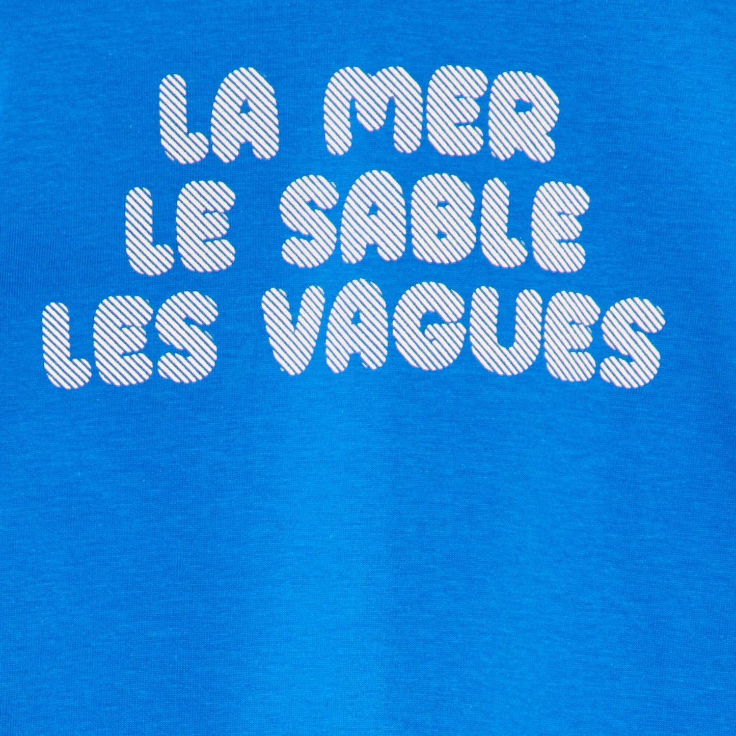 Tee-shirt imprim plage Bleu