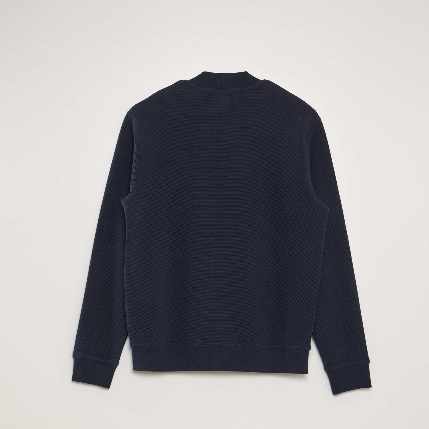 Sweat en maille avec ouverture zipp e Bleu marine