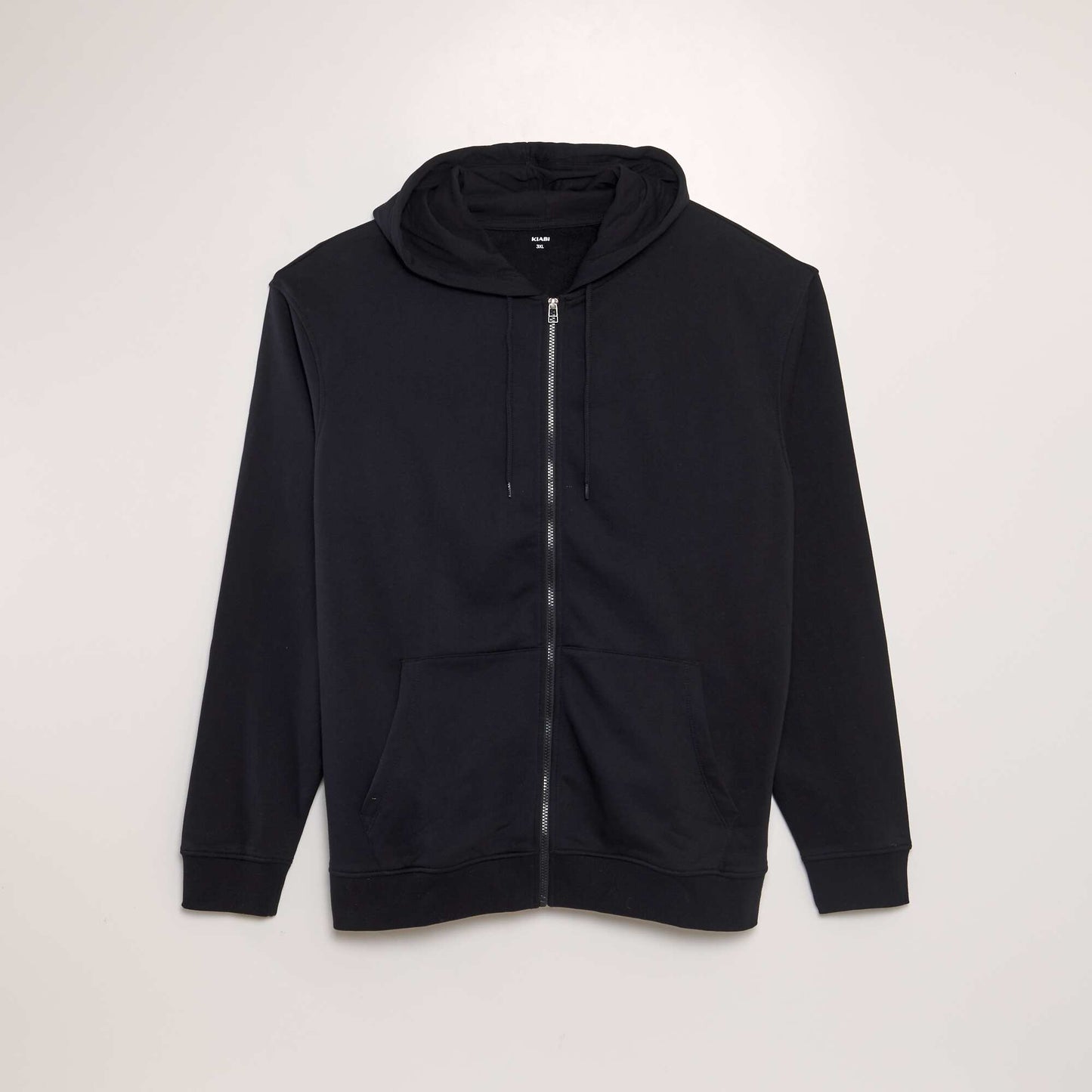Sweat zipp en molleton capuche noir