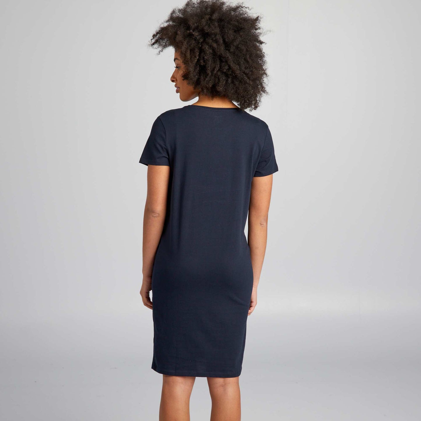 Chemise de nuit d'allaitement message Noir