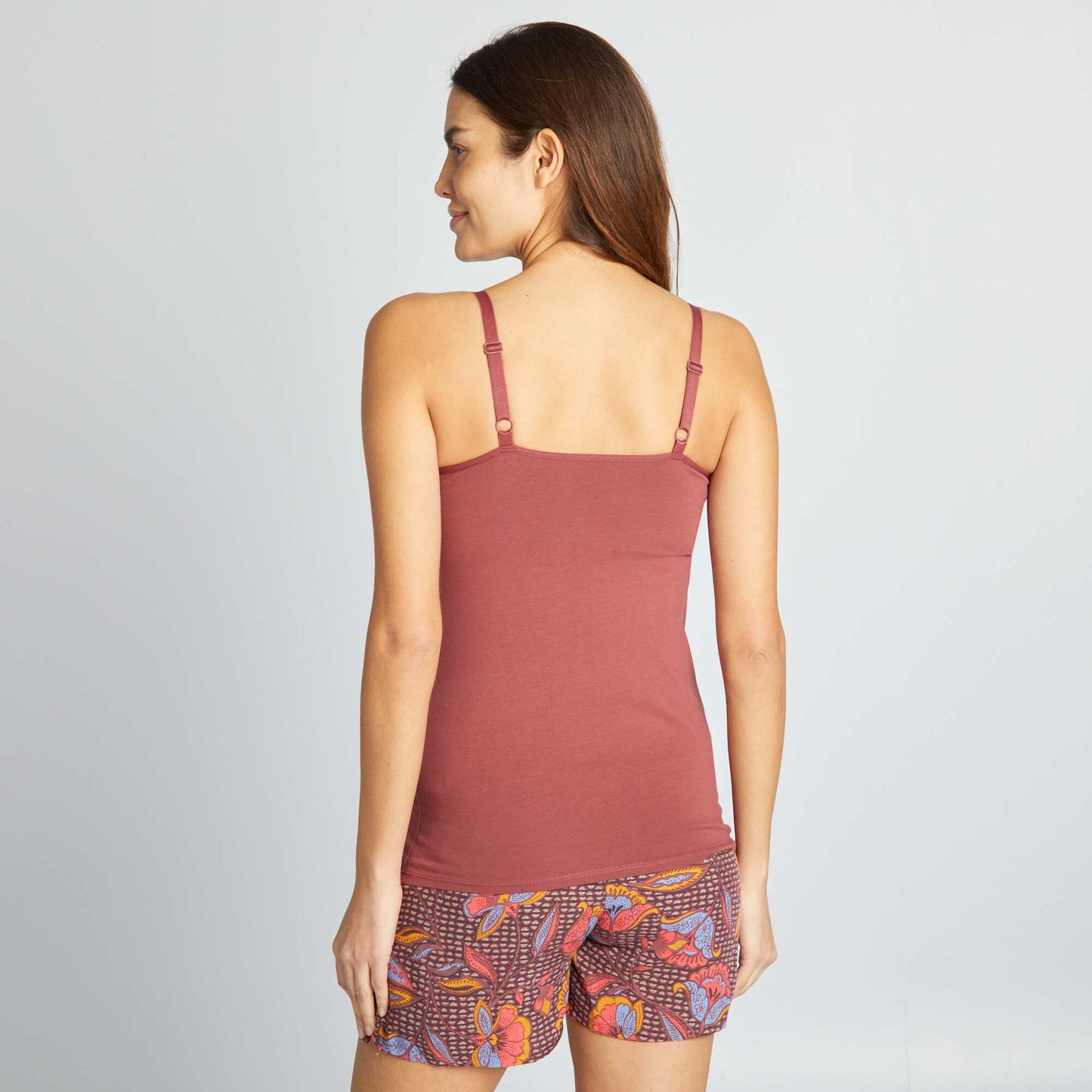 Pyjama short d'allaitement - 2 pi ces Bordeaux