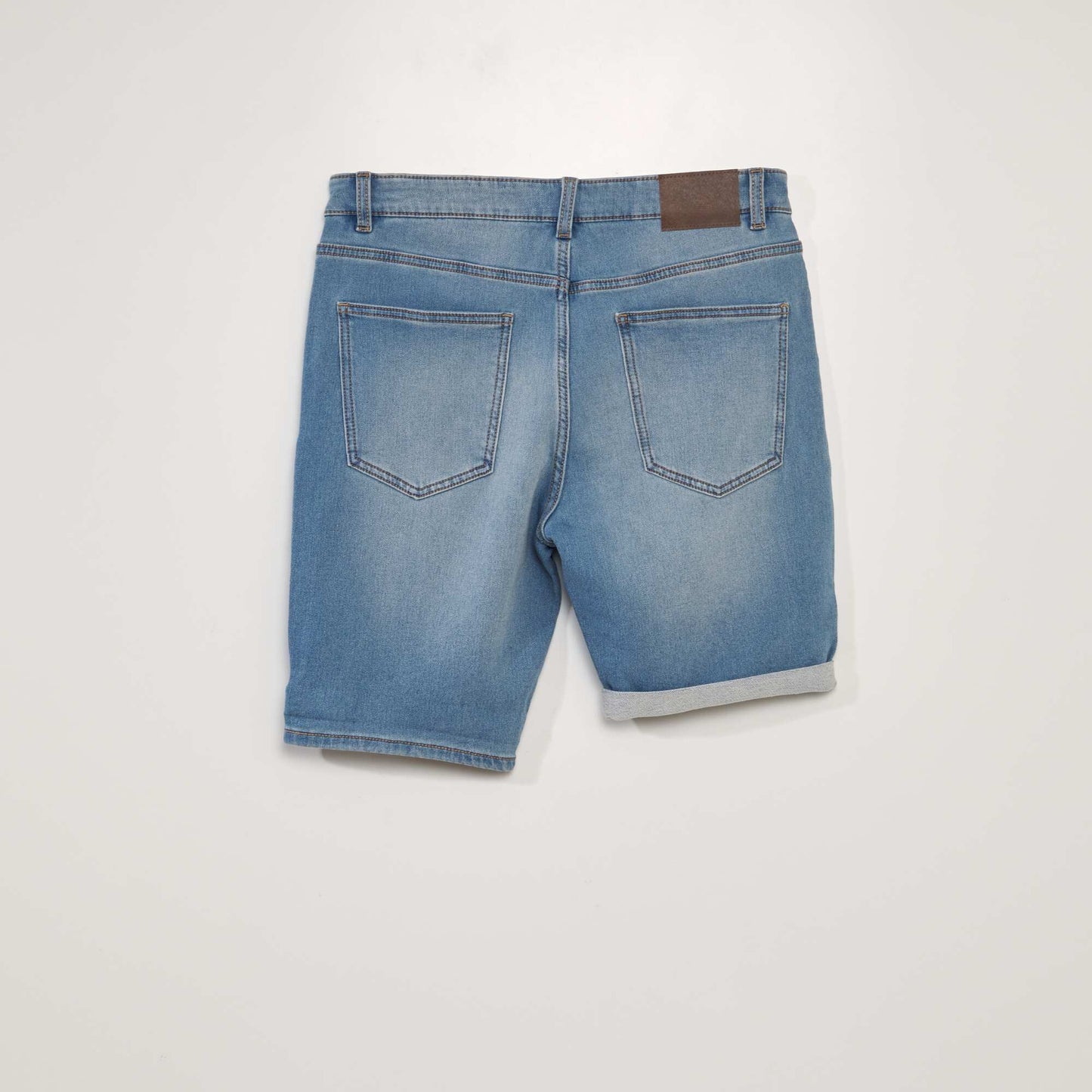 Bermuda slim en jean 5 poches Double stone