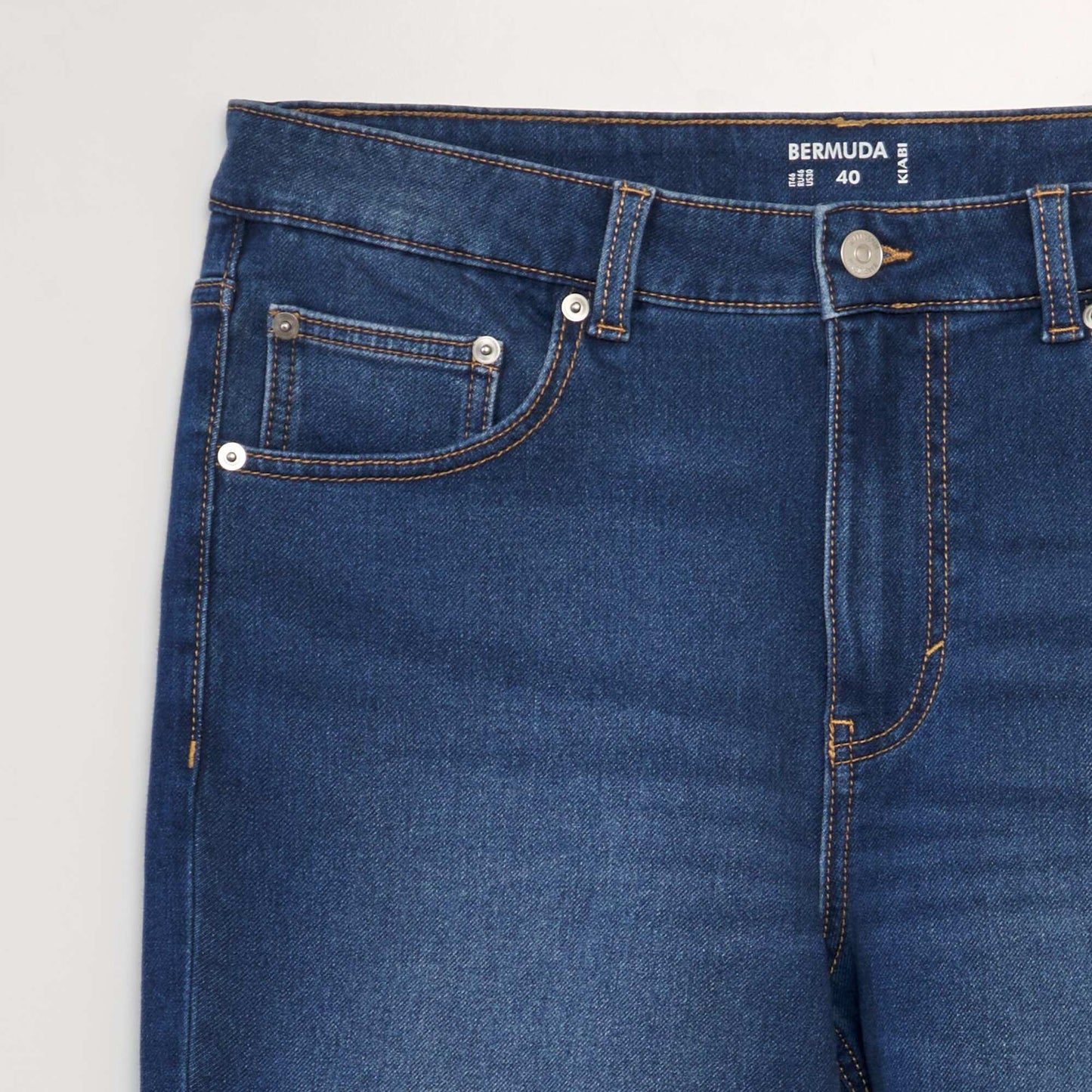 Bermuda slim en jean 5 poches Stone