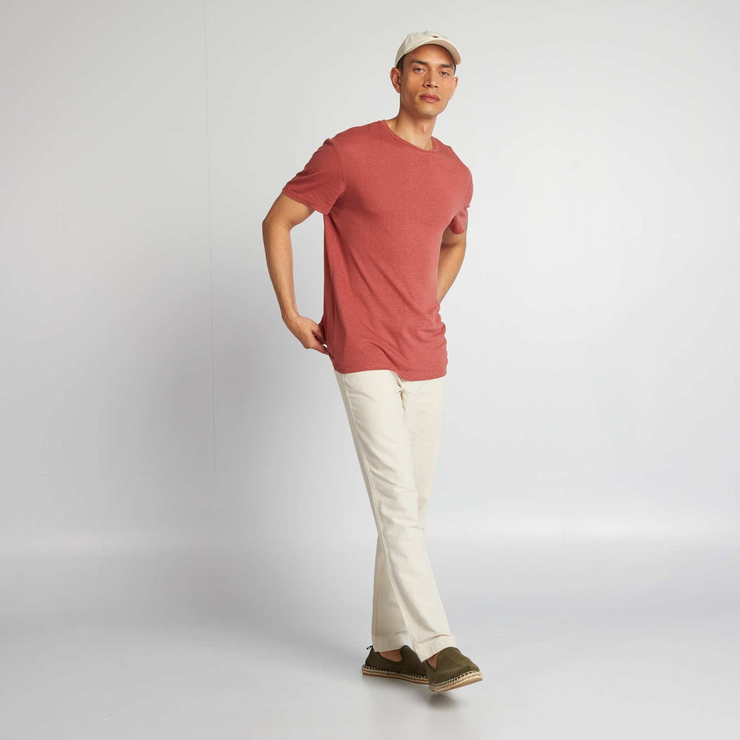 T-shirt en lin m lang Brique