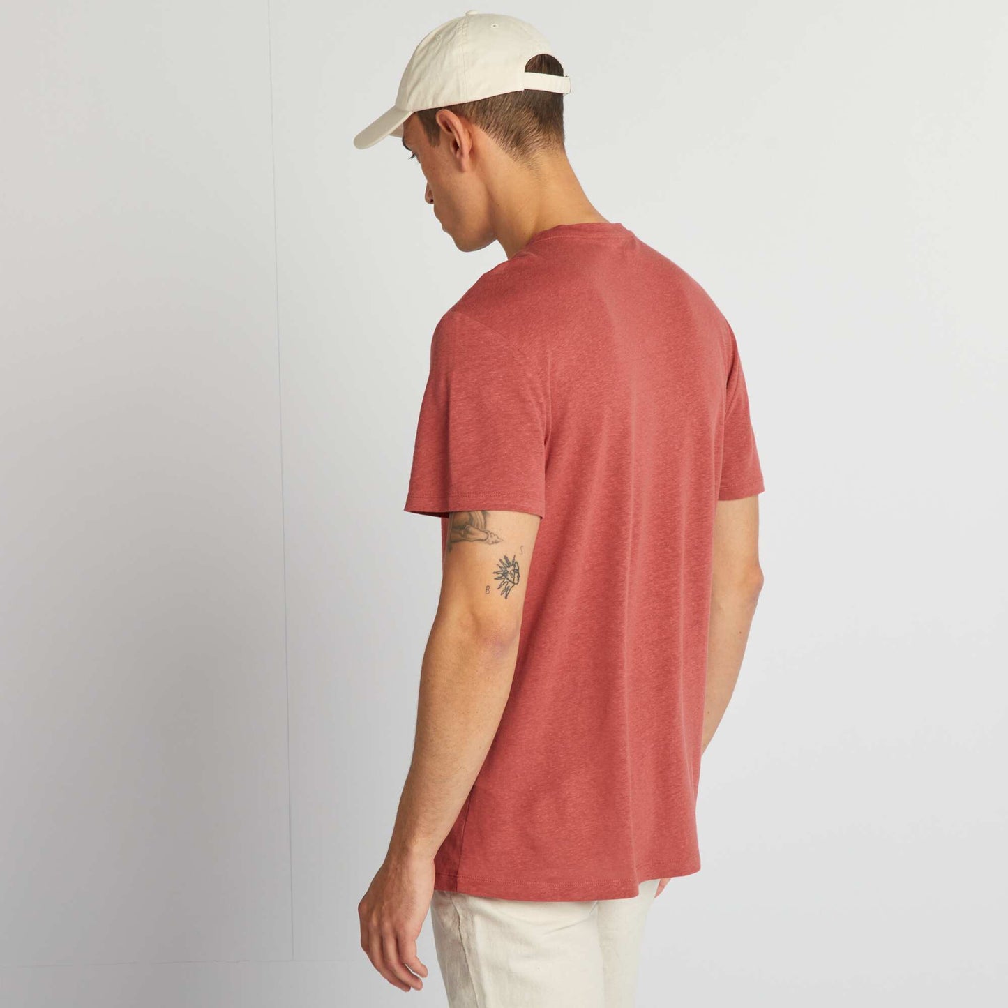 T-shirt en lin m lang Brique