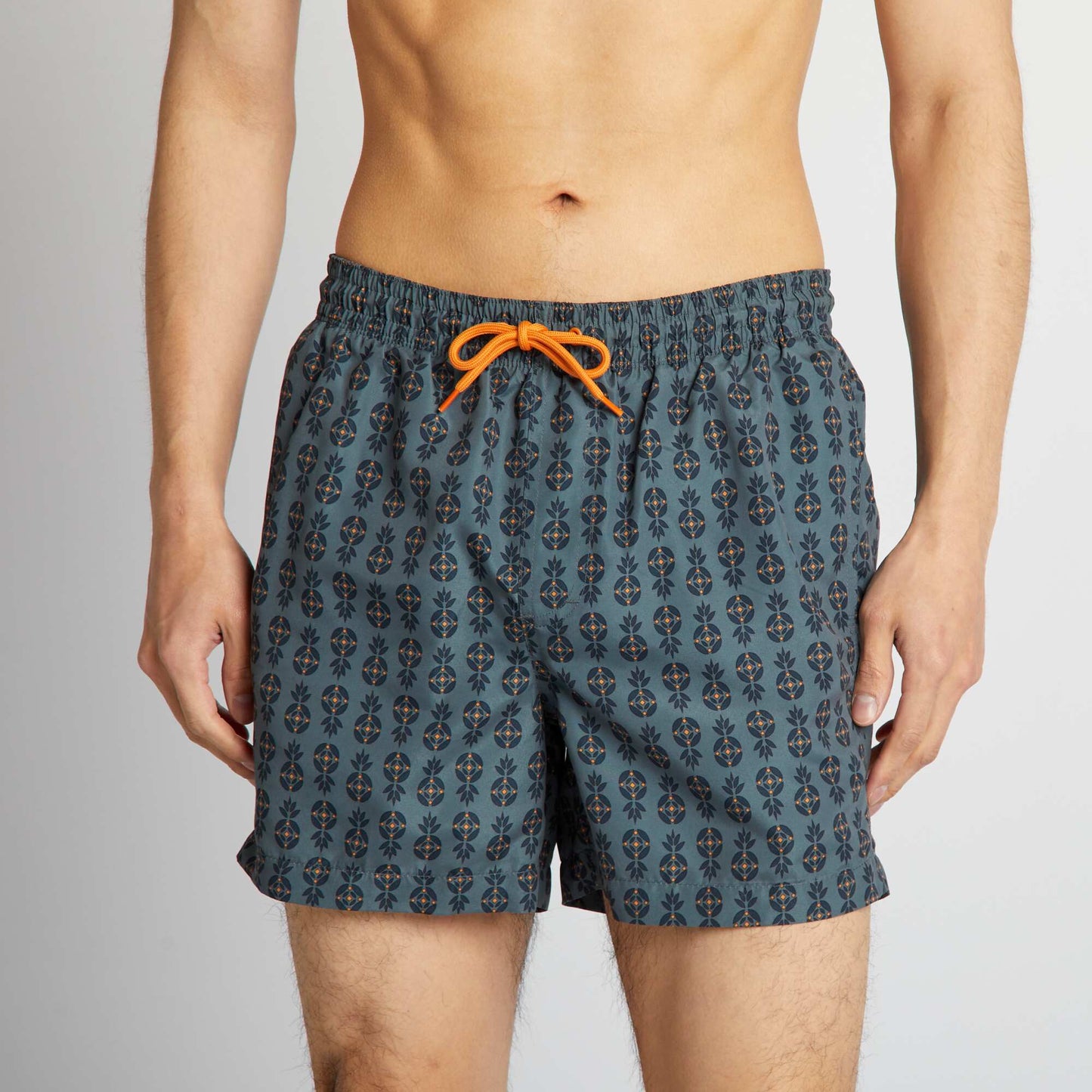 Short de bain motifs Gris