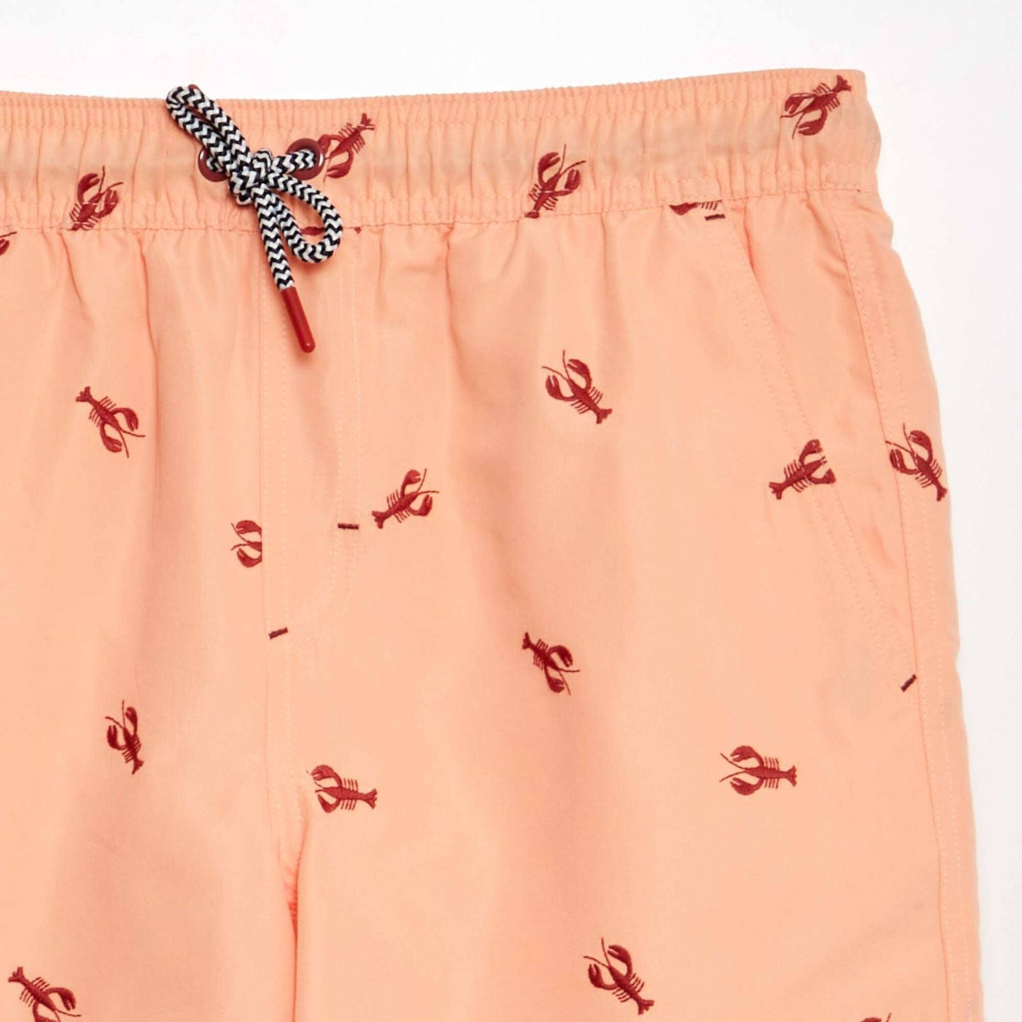 Short de bain motif Orange rose