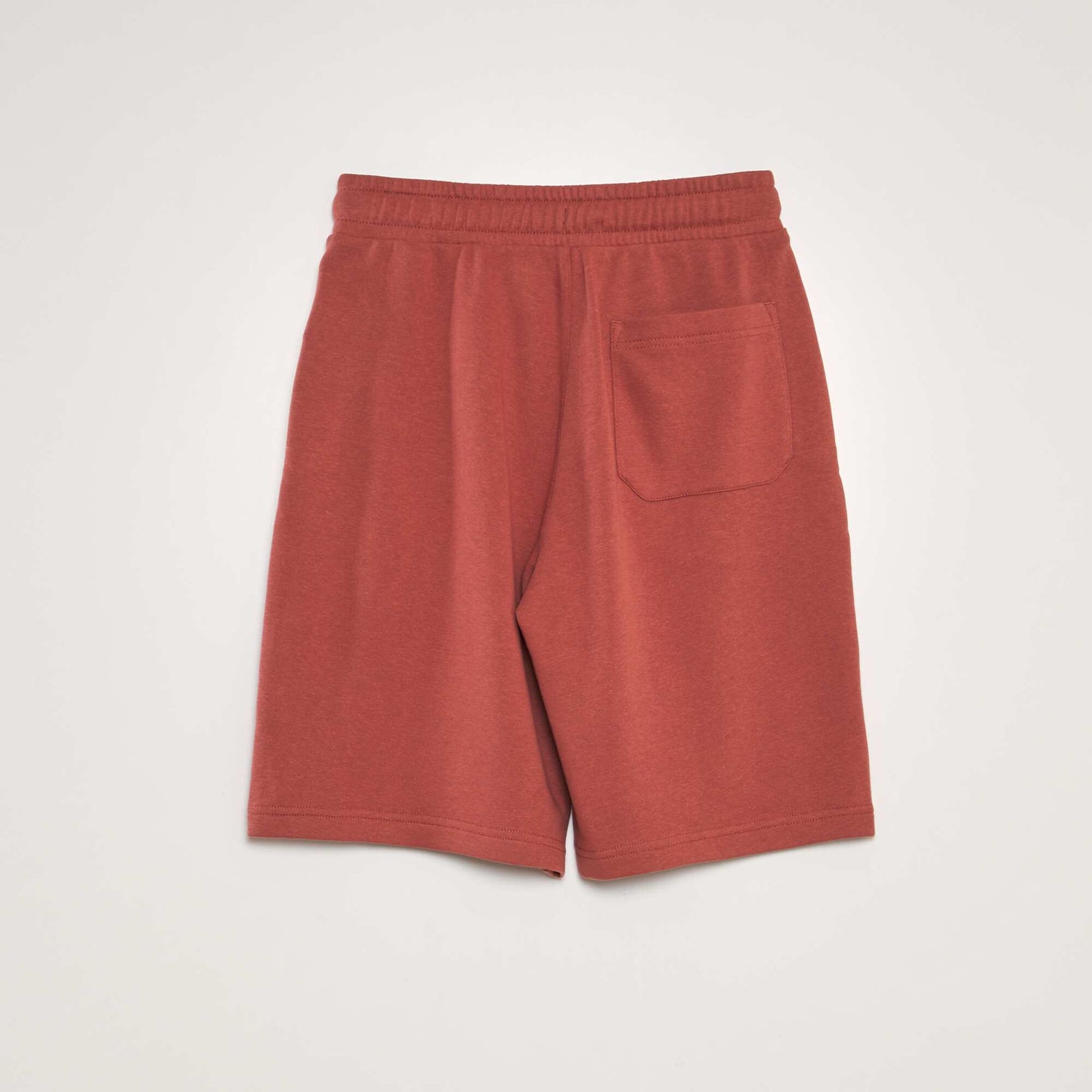 Short l ger en molleton uni Rouge brique