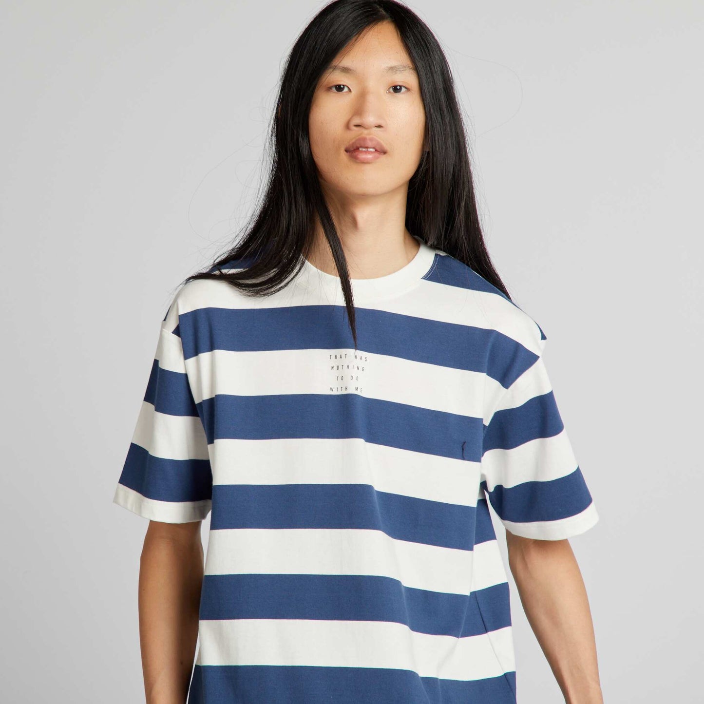 T-shirt rayures Ray bleu