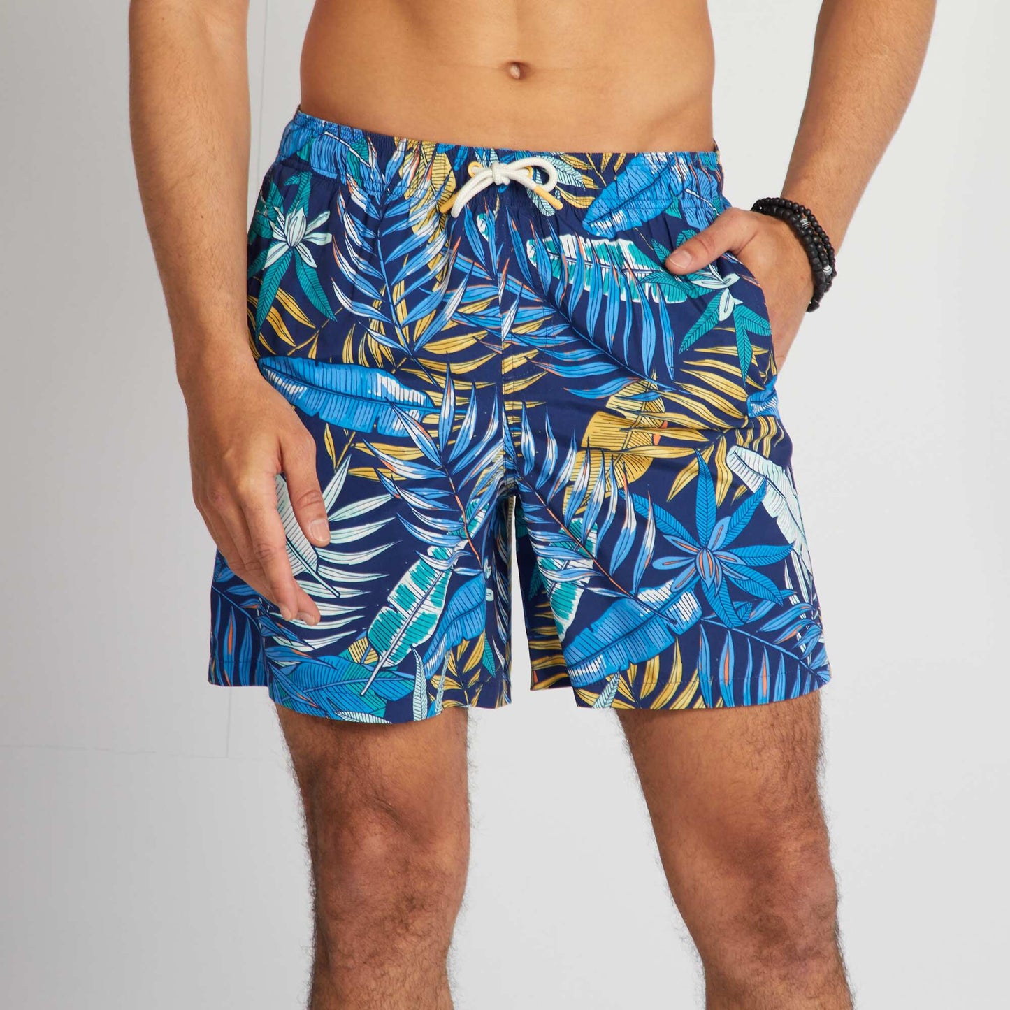 Short de bain avec imprim Bleu