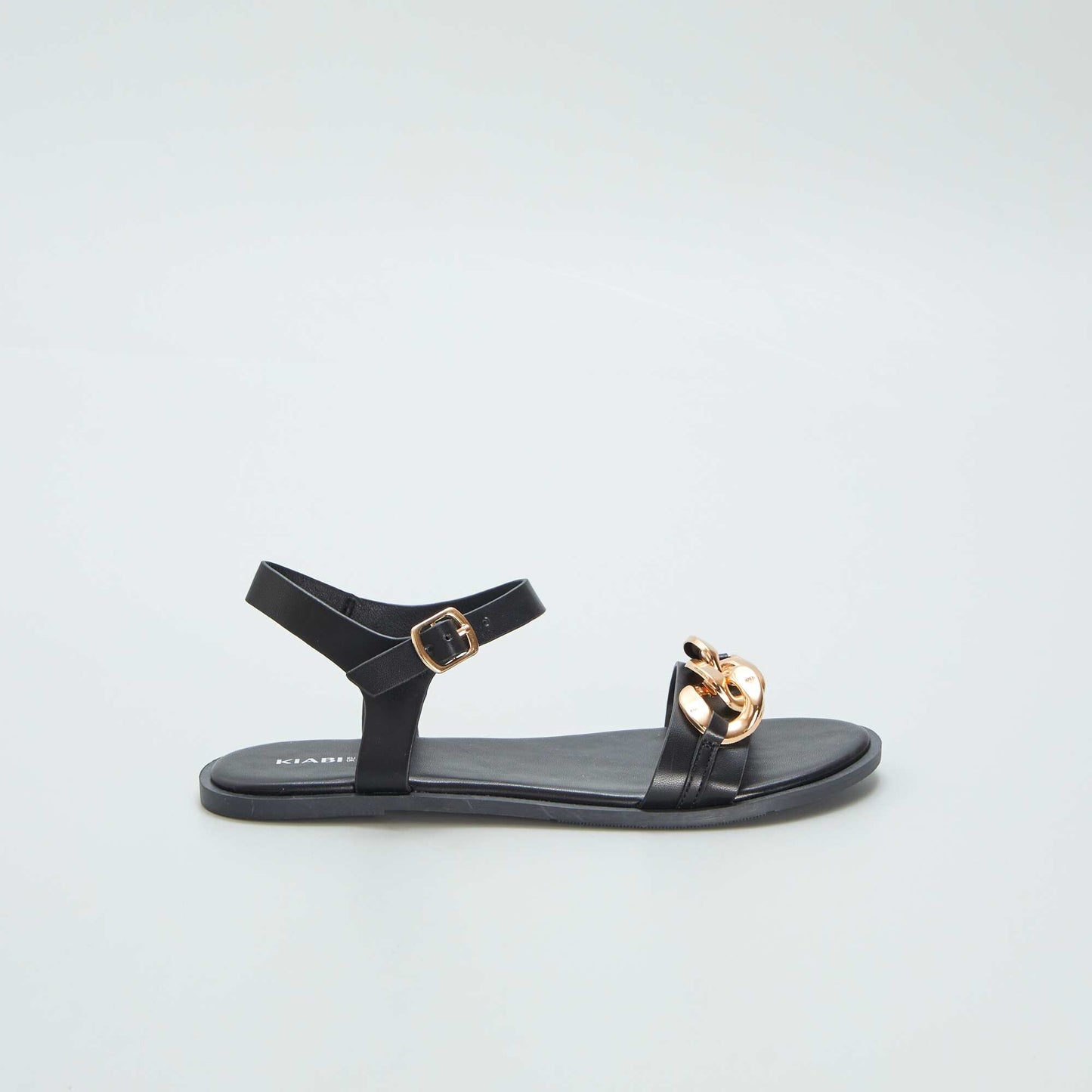 Sandales avec cha ne noir