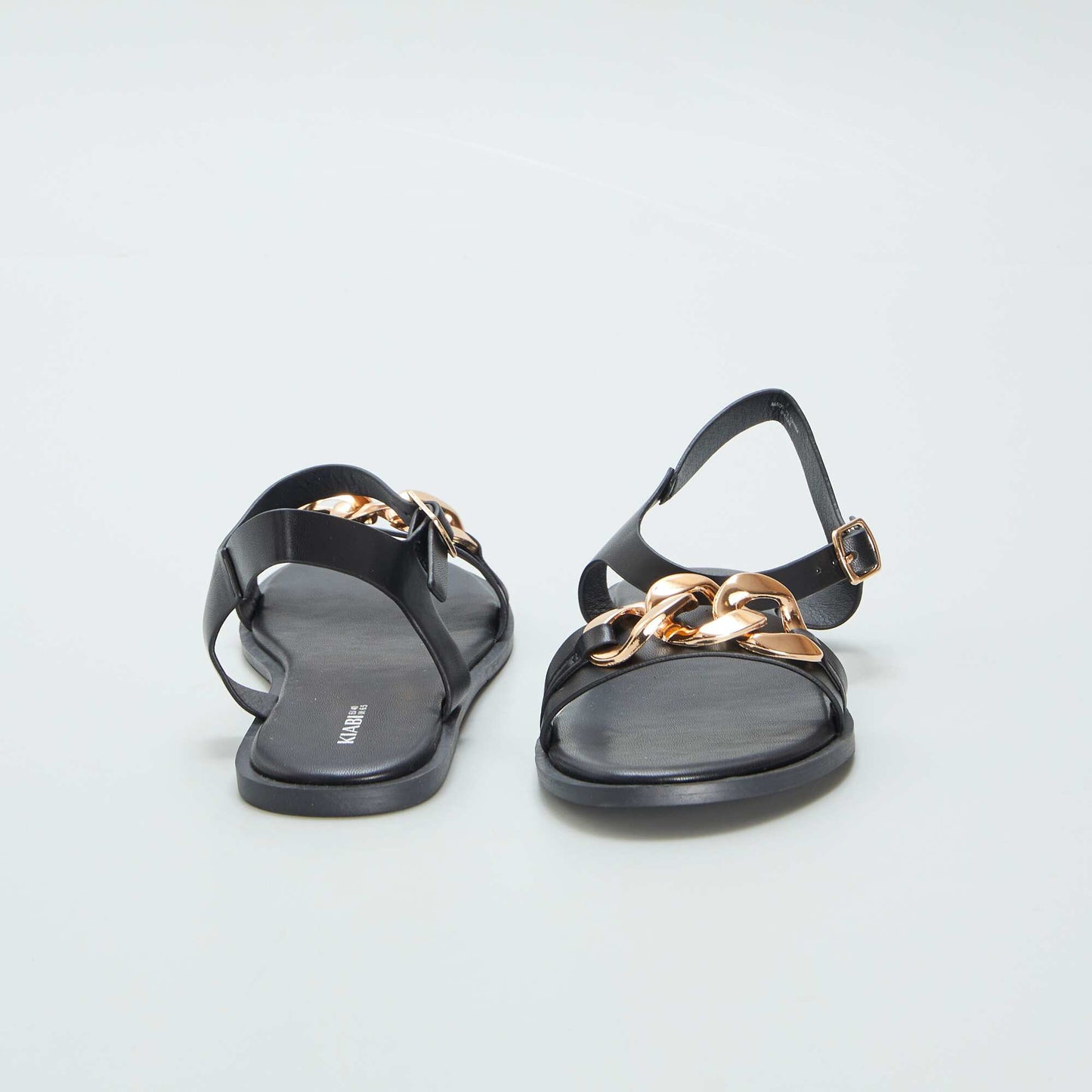 Sandales avec cha ne noir