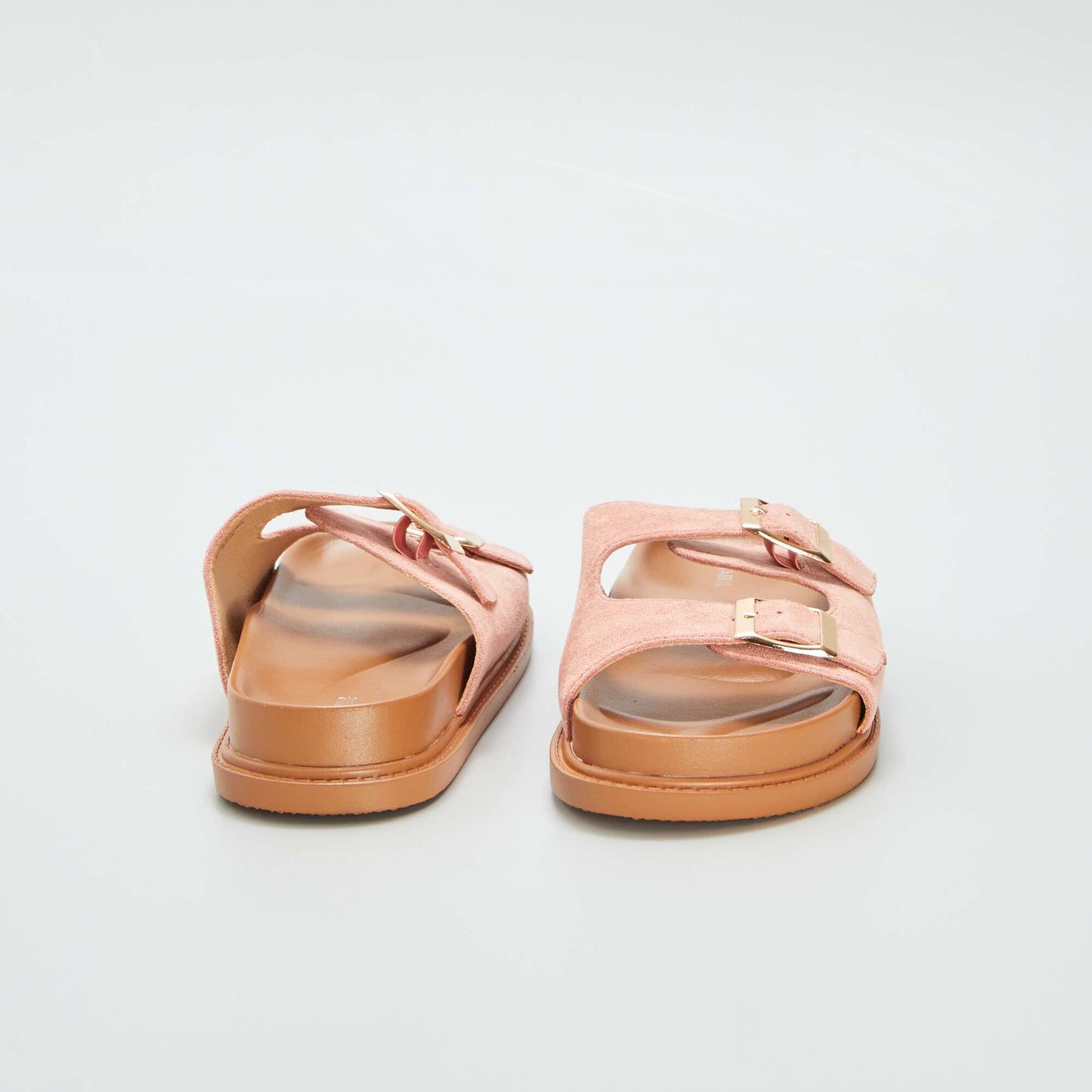 Sandales double brides Rose
