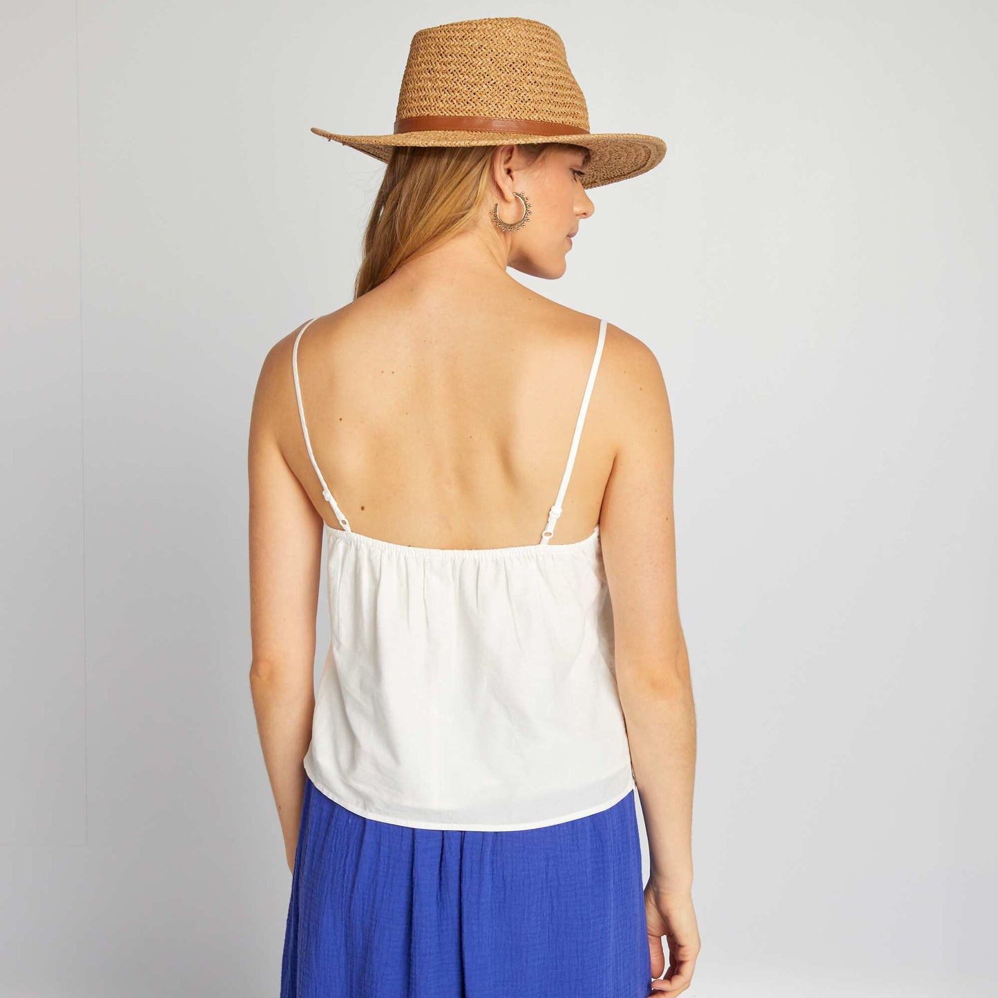 Top broderies anglaises Blanc