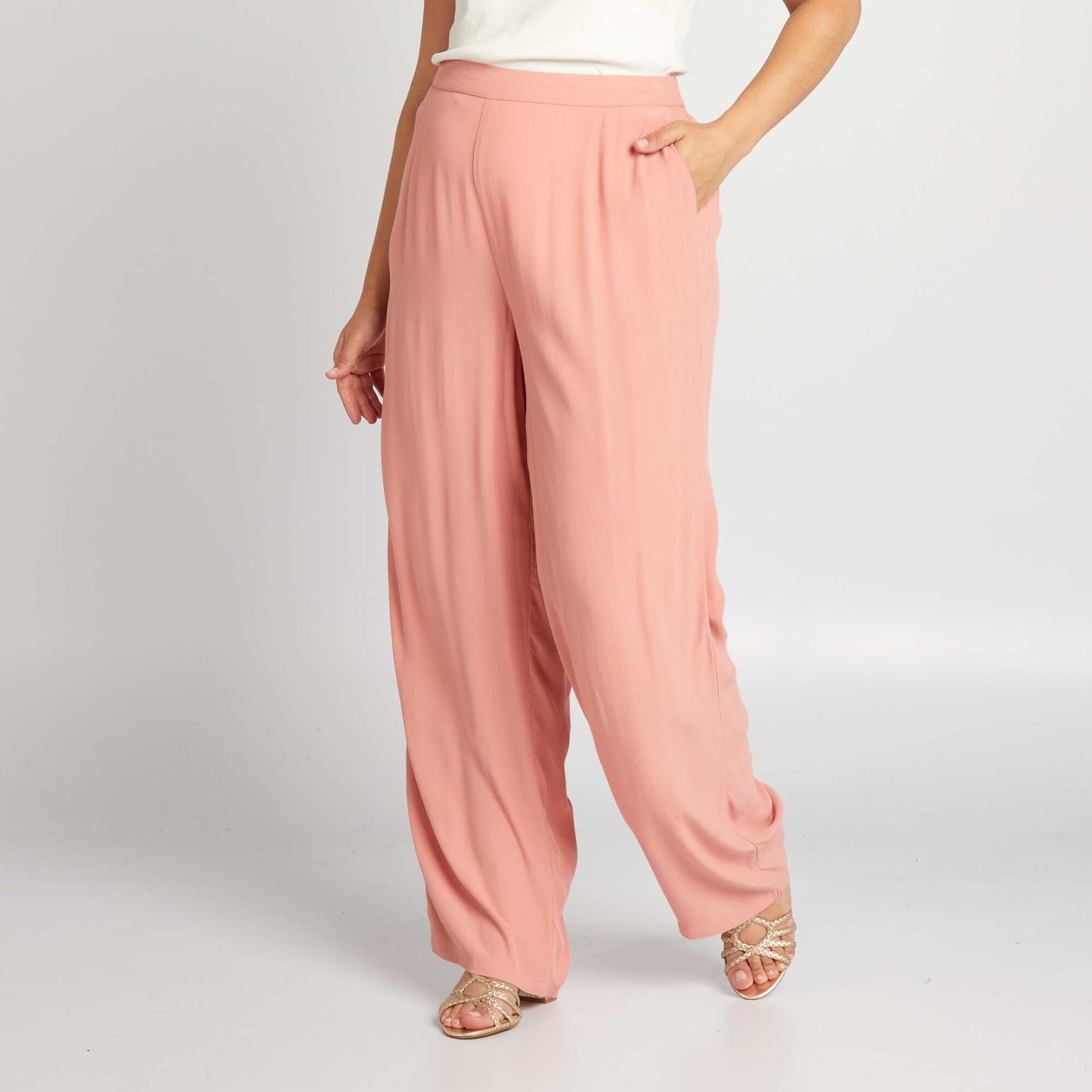 Pantalon large cr p ROSE