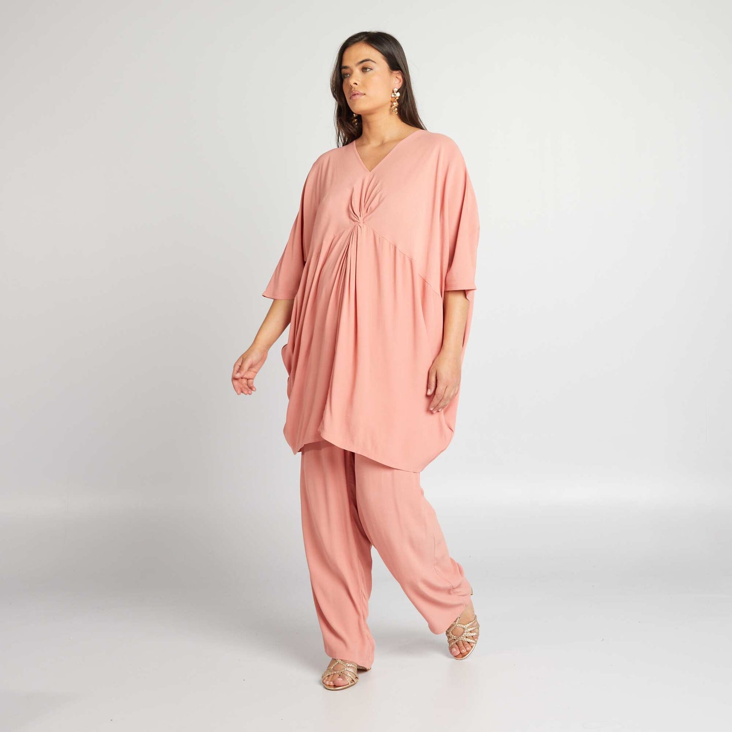 Pantalon large cr p ROSE