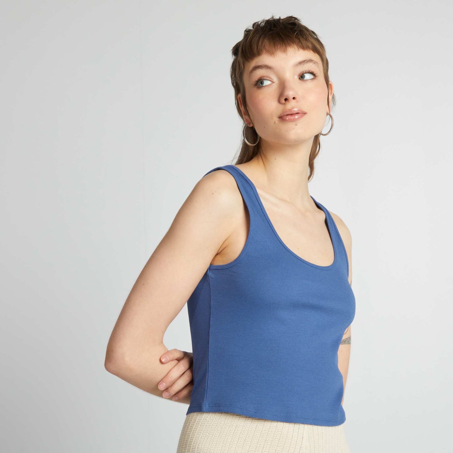 D bardeur cropped bleu