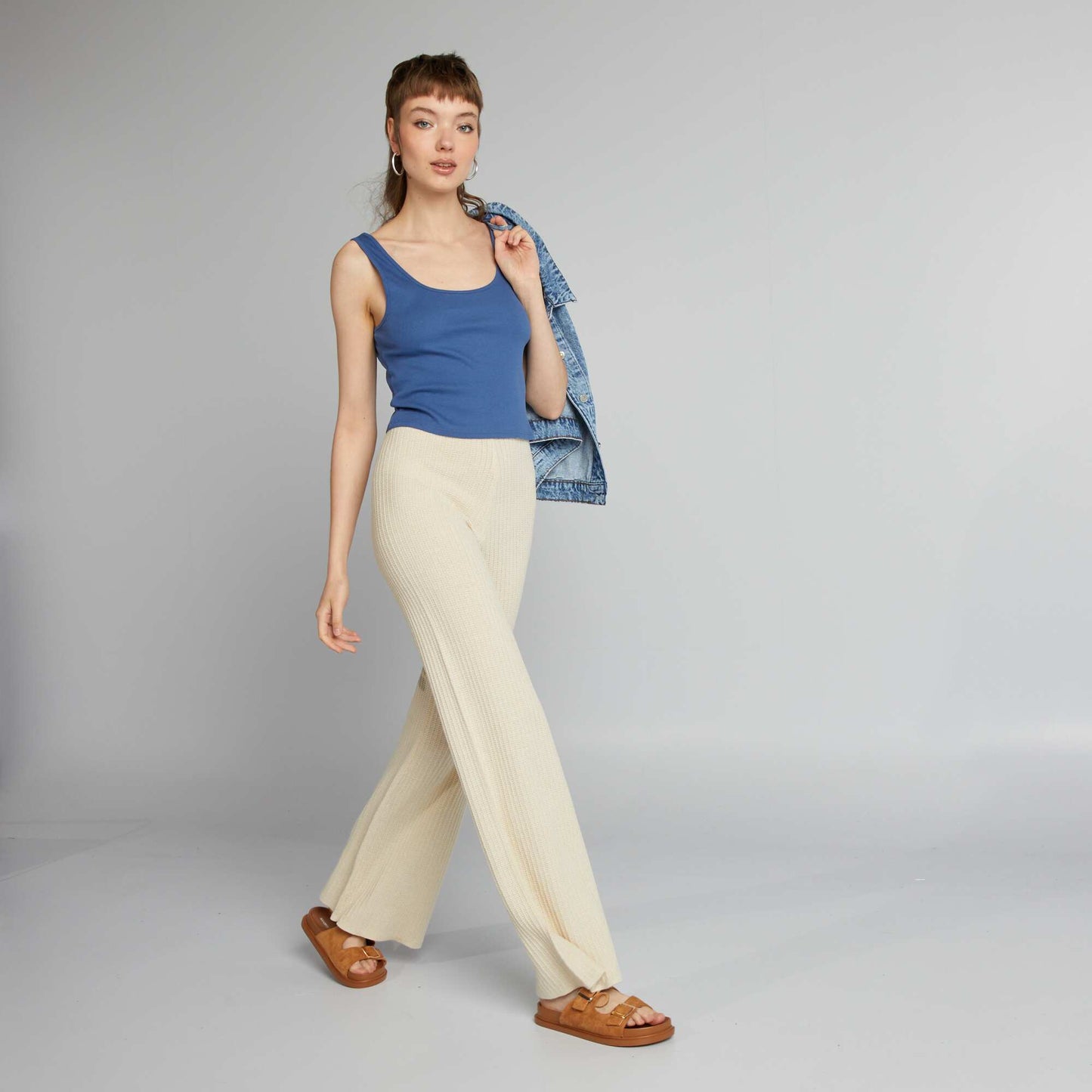 D bardeur cropped bleu