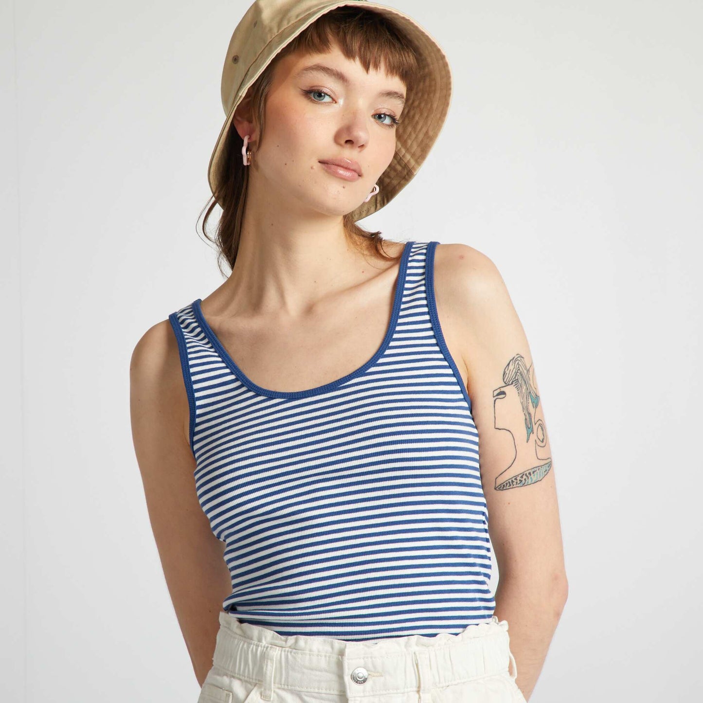 D bardeur cropped Bleu