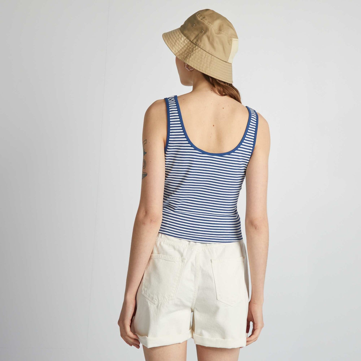 D bardeur cropped Bleu